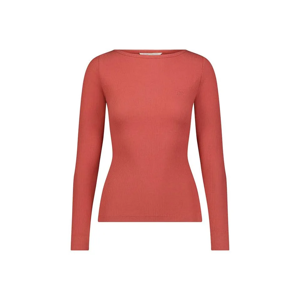Lee Ls Boat Neck Tee t-shirt femme cannelle M coupe slim
