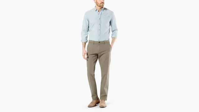 Dockers Crafted Khaki Slim chino vert quadri-stretch