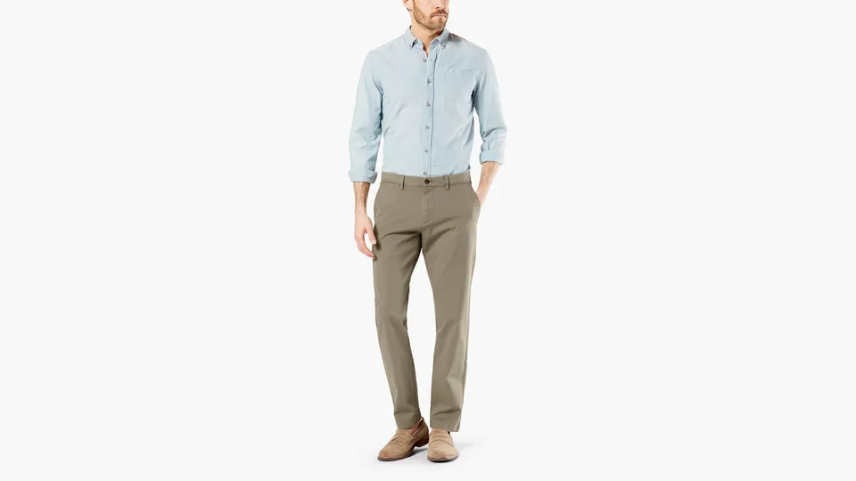 Dockers Crafted Khaki Slim chino vert quadri-stretch