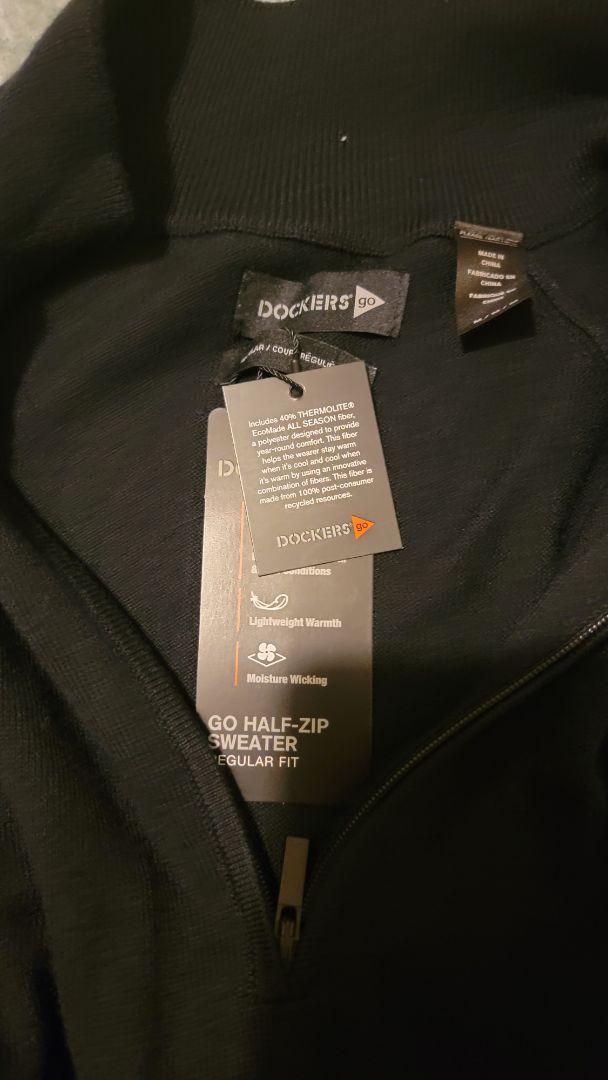 Dockers Go Half-Zip Sweat Homme Noir Thermorégulant