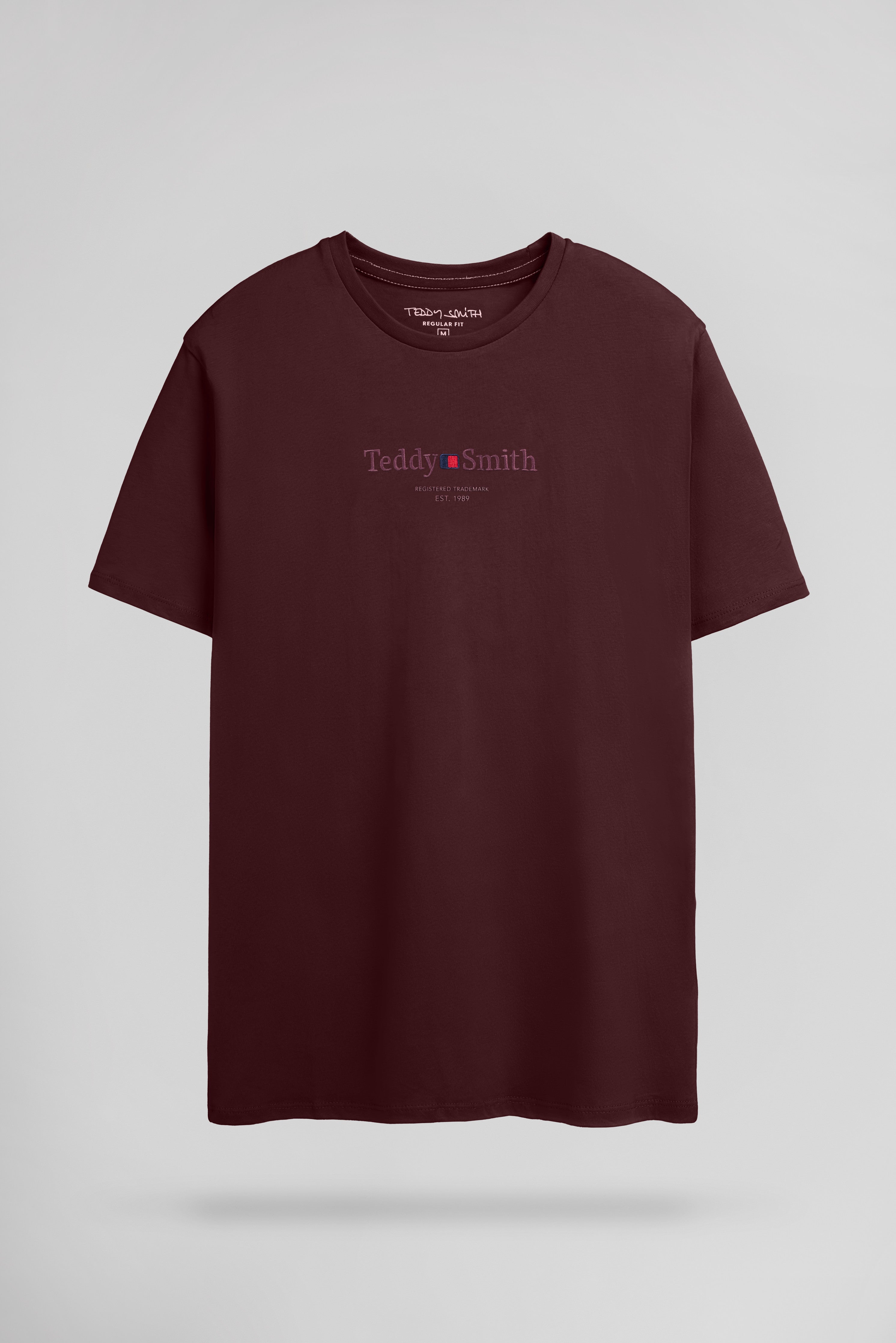 Teddy Smith T-Jim MC t-shirt bordeaux foncé homme