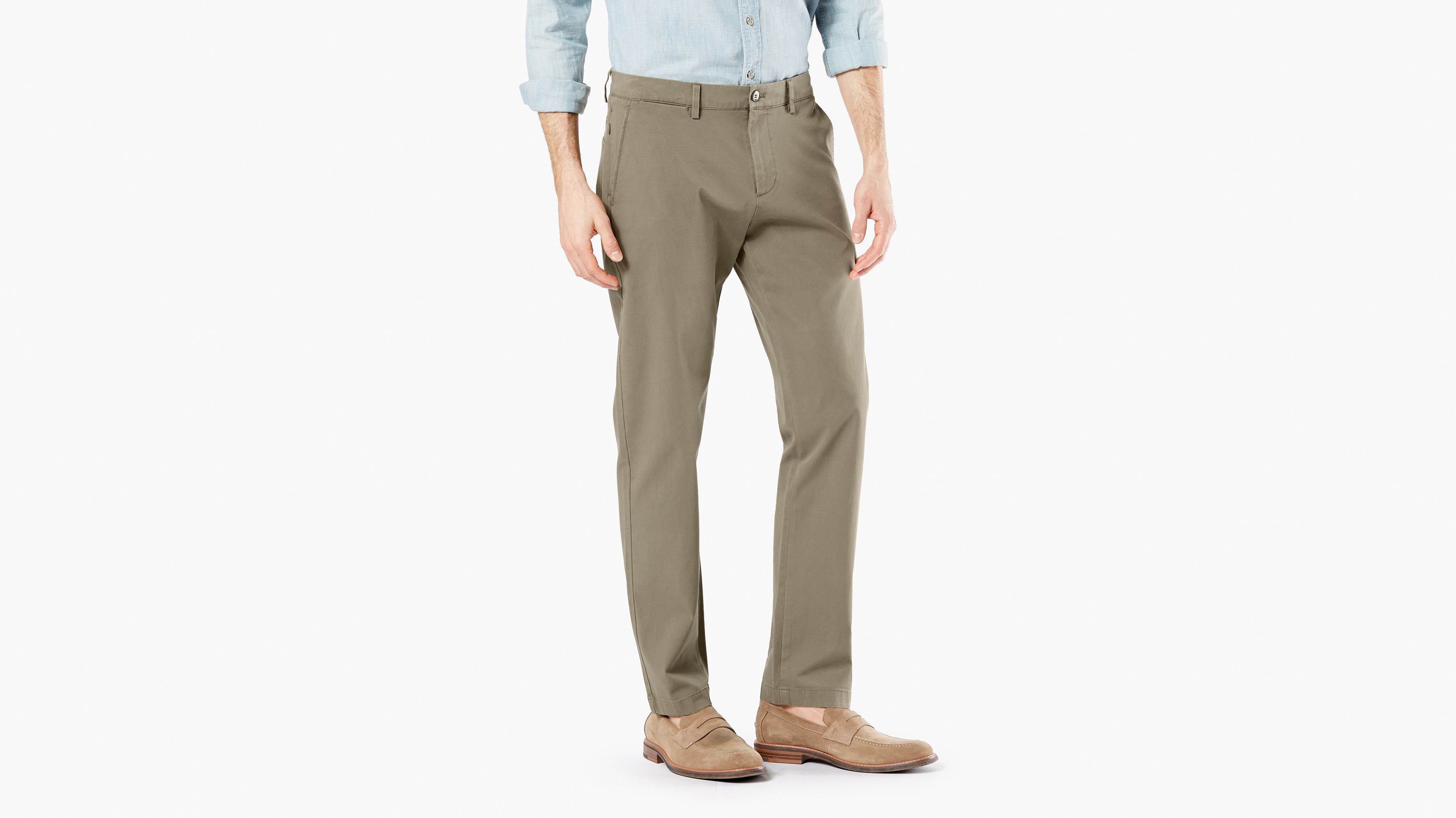 Dockers Crafted Khaki Slim chino vert quadri-stretch