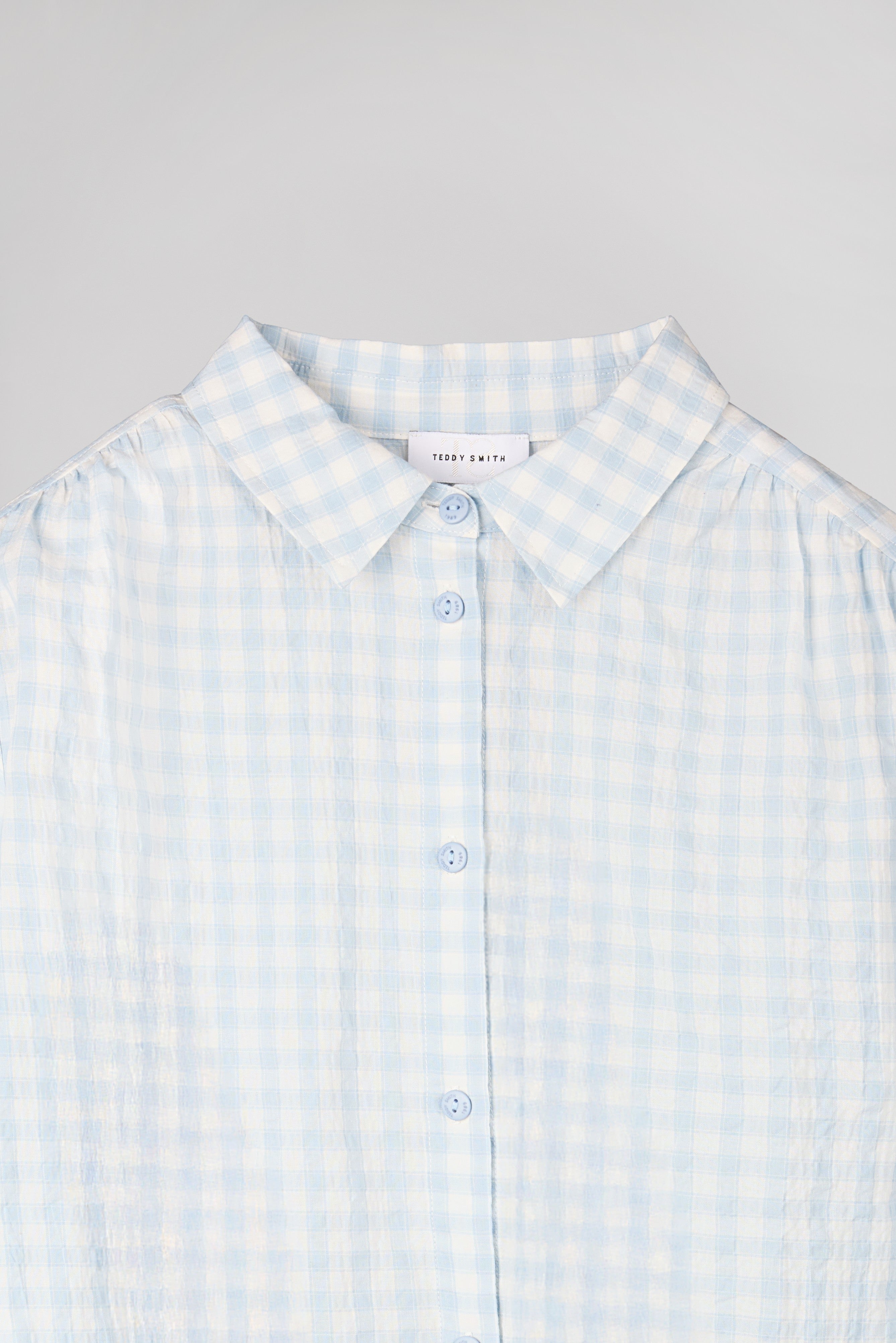 Teddy Smith C-Bulle chemise vichy pastel blue femme