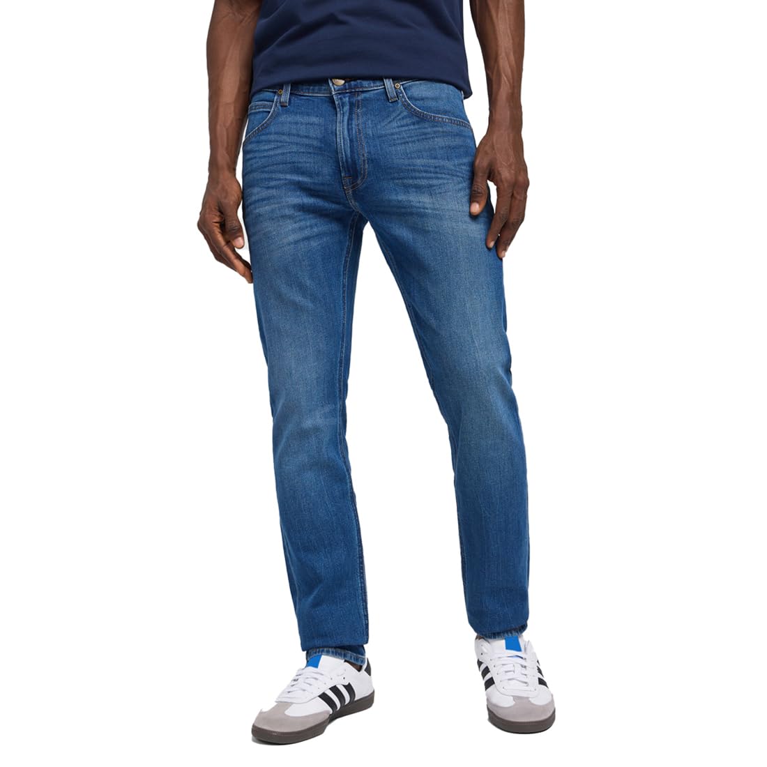 Lee Luke jean homme droit Rinse Blue Denim denim