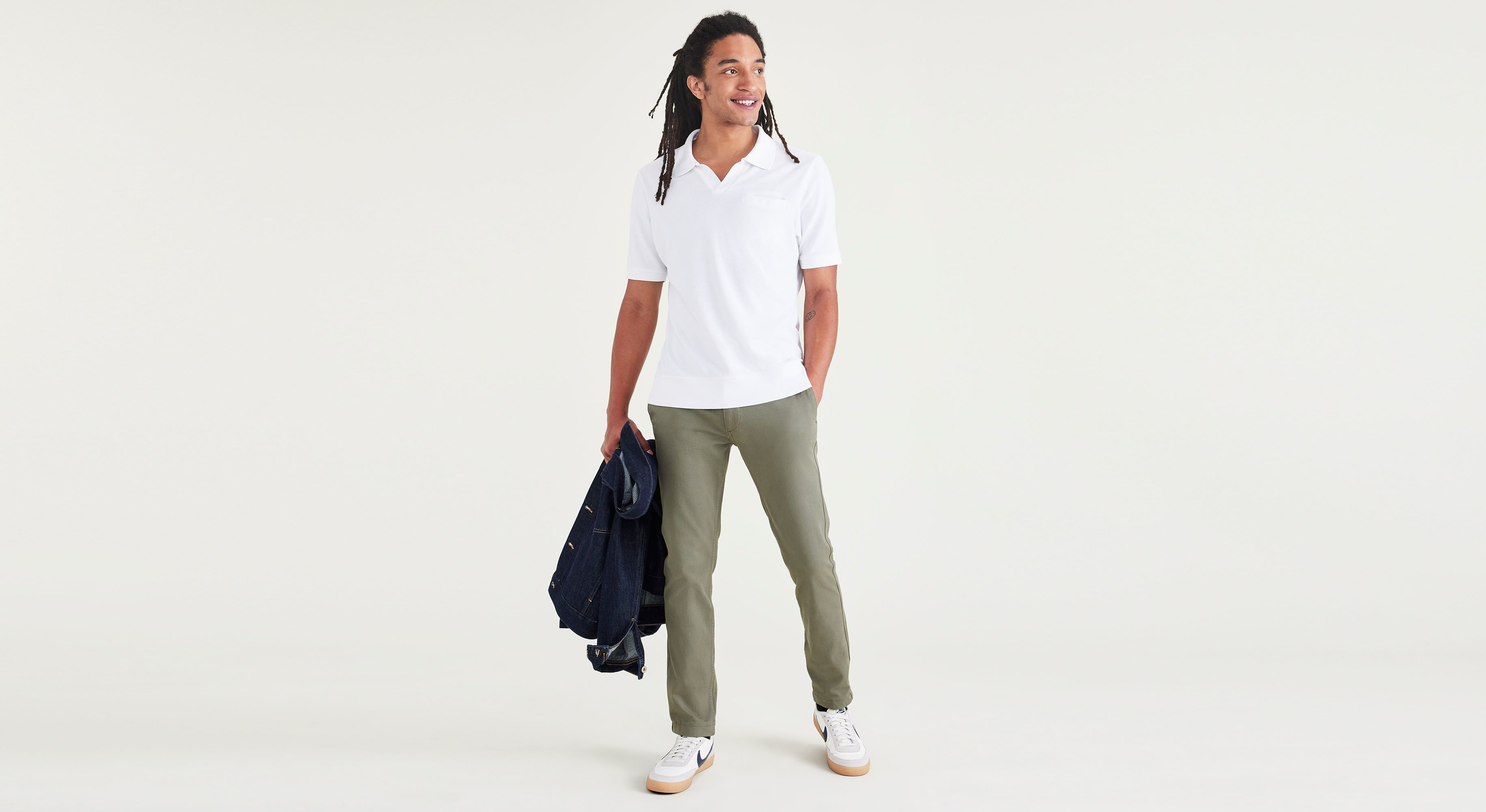 Dockers Alpha Chino Skinny chino camo vert stretch