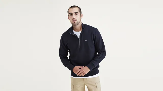 Dockers sweat quart de zip regular noir