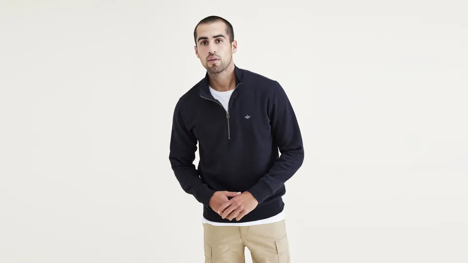Dockers sweat quart de zip regular noir