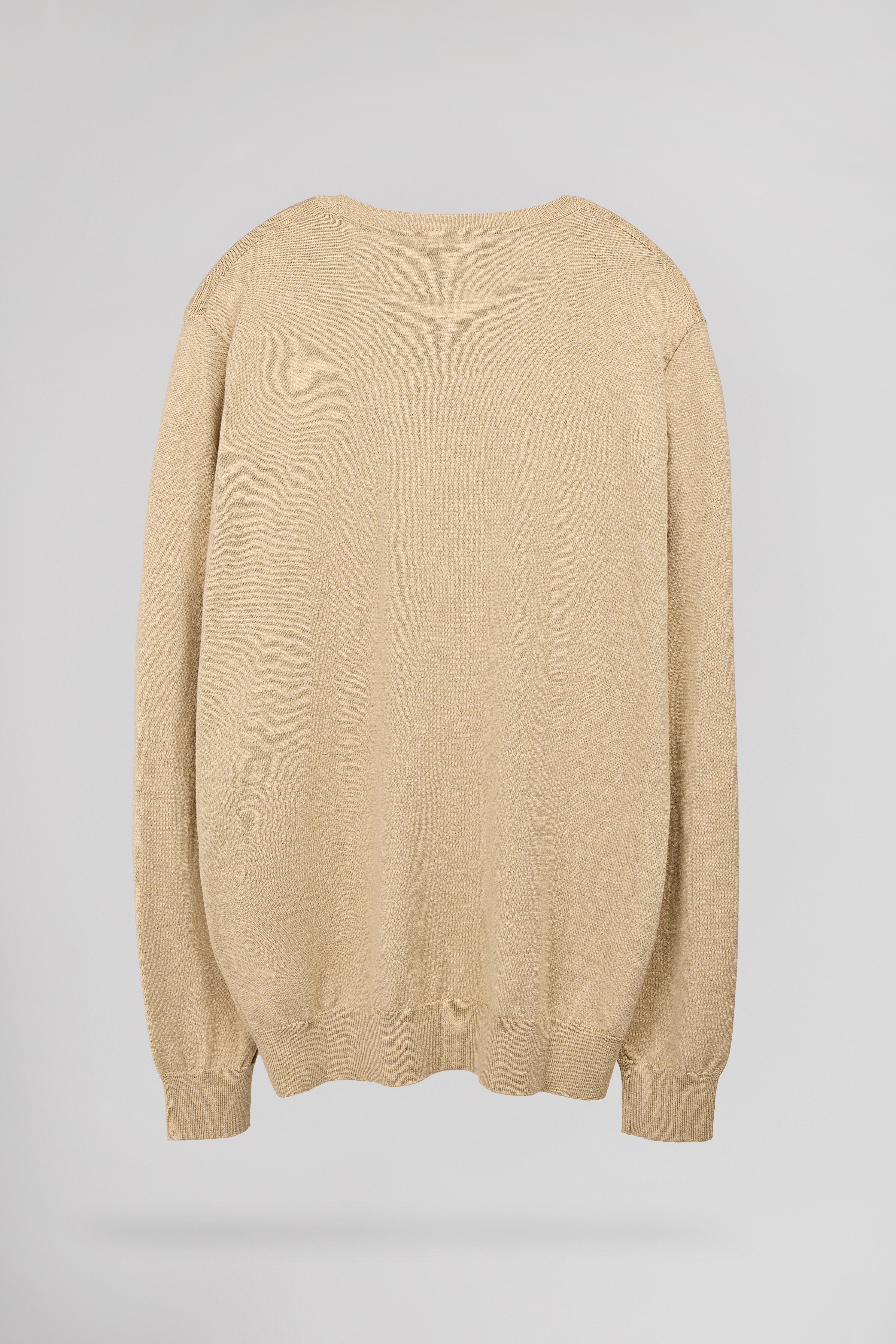 Teddy Smith P-Martino Beige Chiné pull col rond ajusté