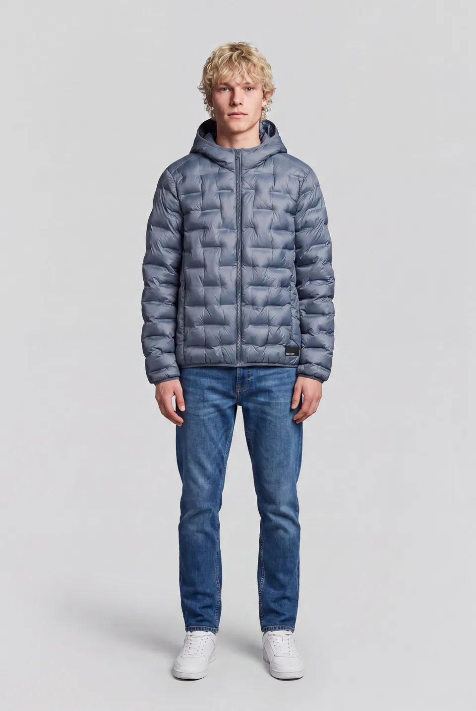 Teddy Smith Blighter 2 doudoune capuche gris météore homme