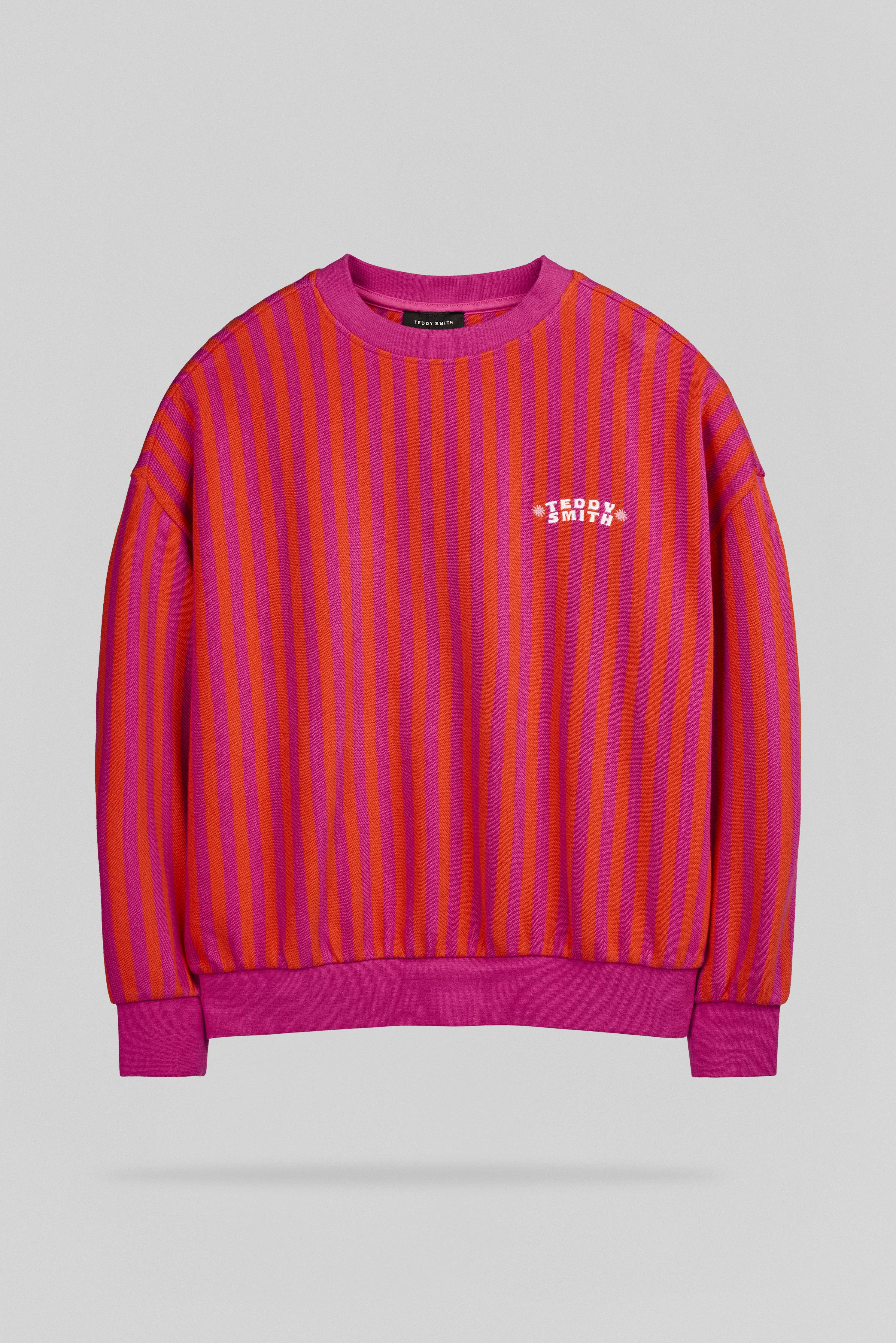 Teddy Smith S-Lili RC Jr sweat fushia rayé fille