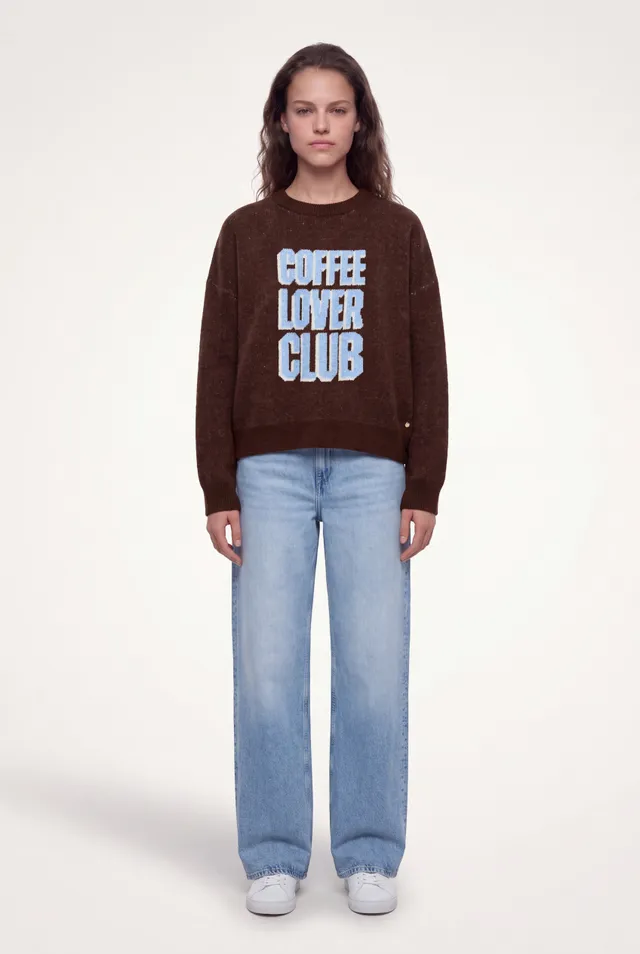 Teddy Smith P-Aina pull femme chocolat coffee lover