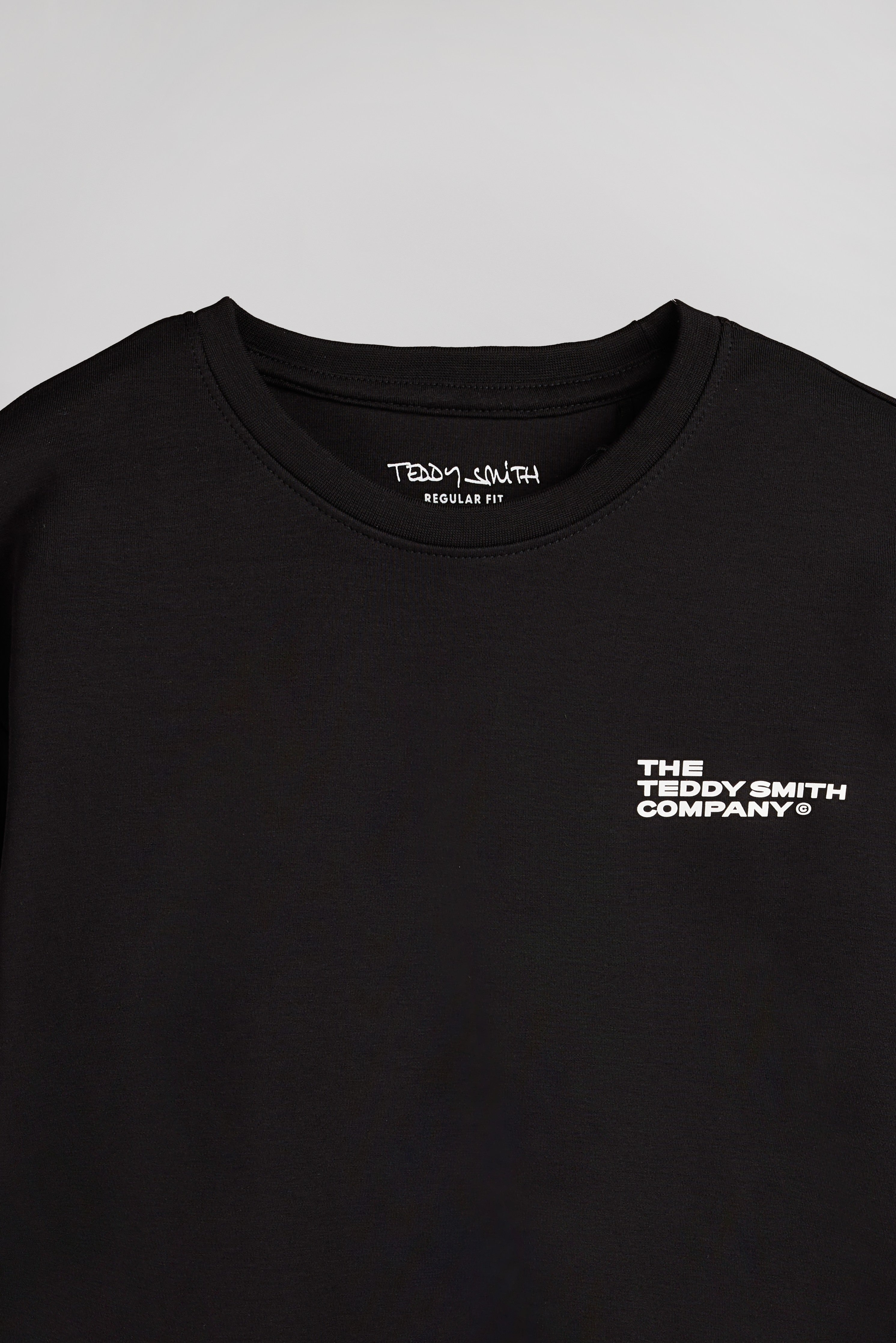 Teddy Smith S-Company RC sweat noir coton col rond