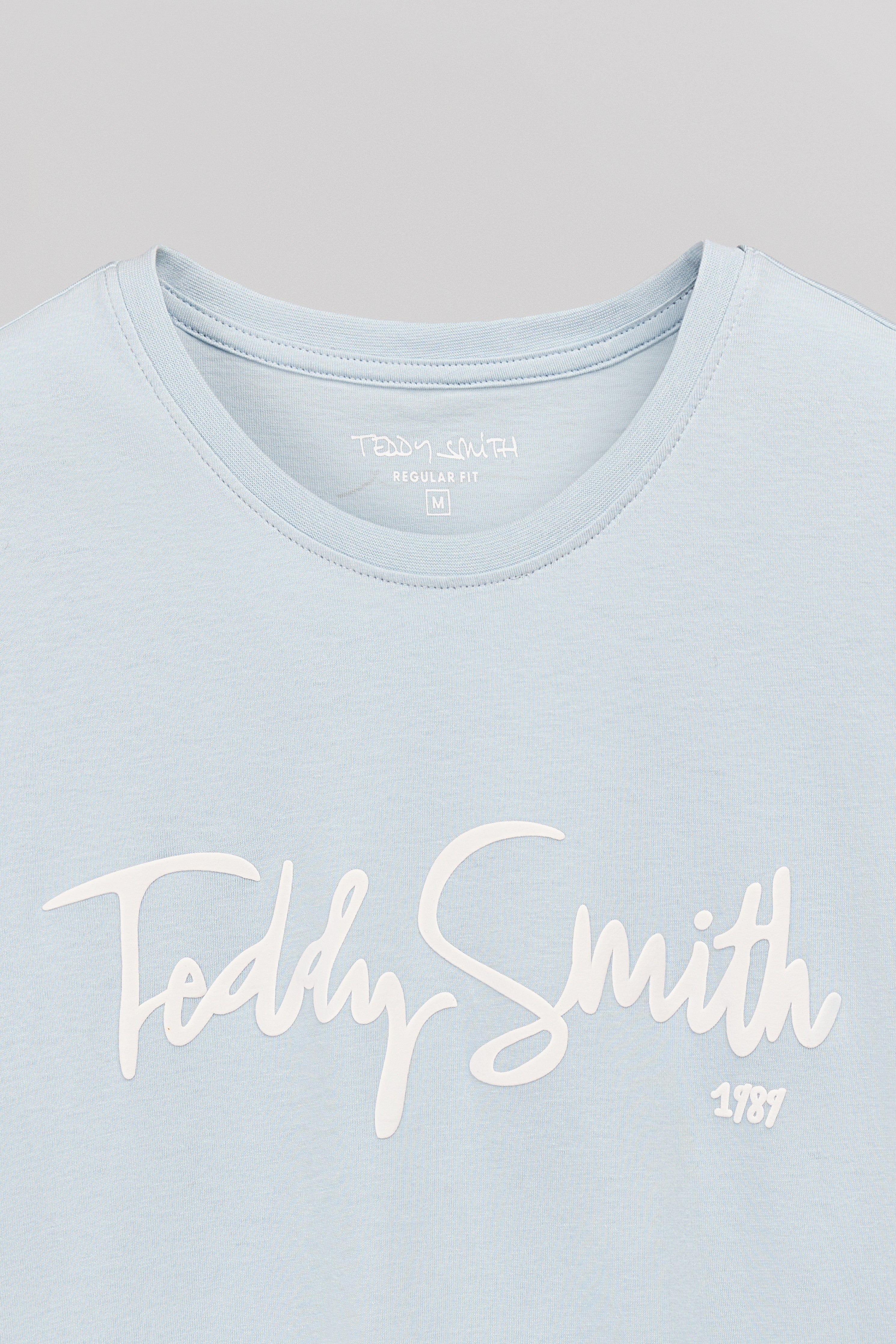 Teddy Smith T-Evry MC Pastel Blue t-shirt bleu pastel col rond