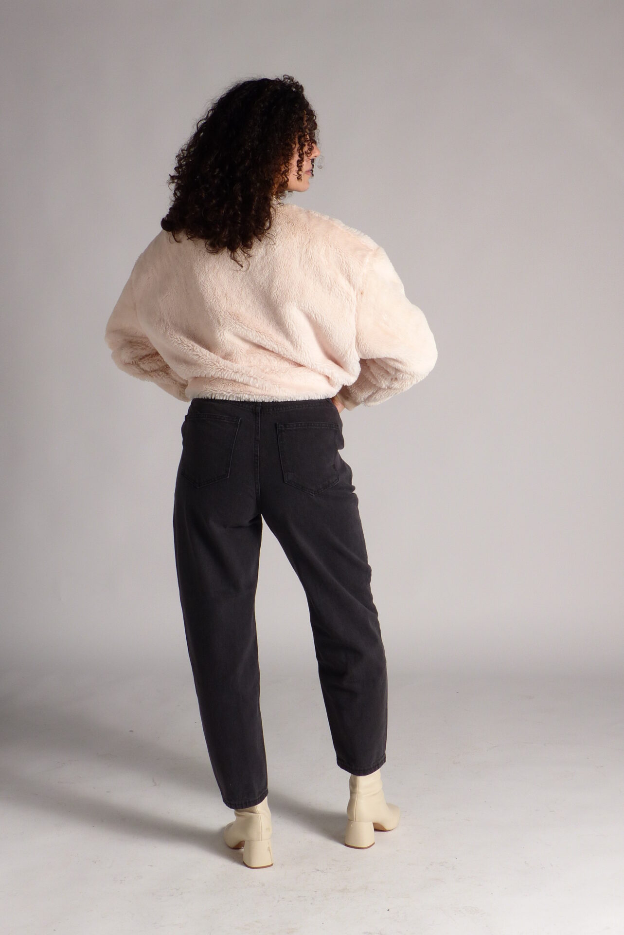 AA Spontané Balloon 90's Casualchic Denim jean gris taille haute