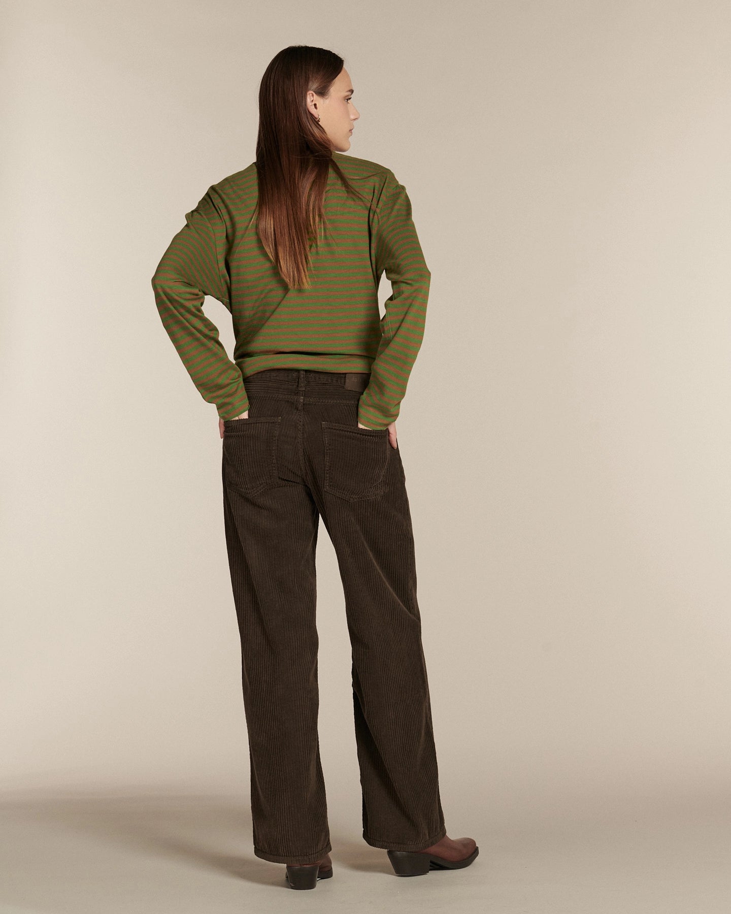 Labdip River Moka pantalon large velours côtelé coton