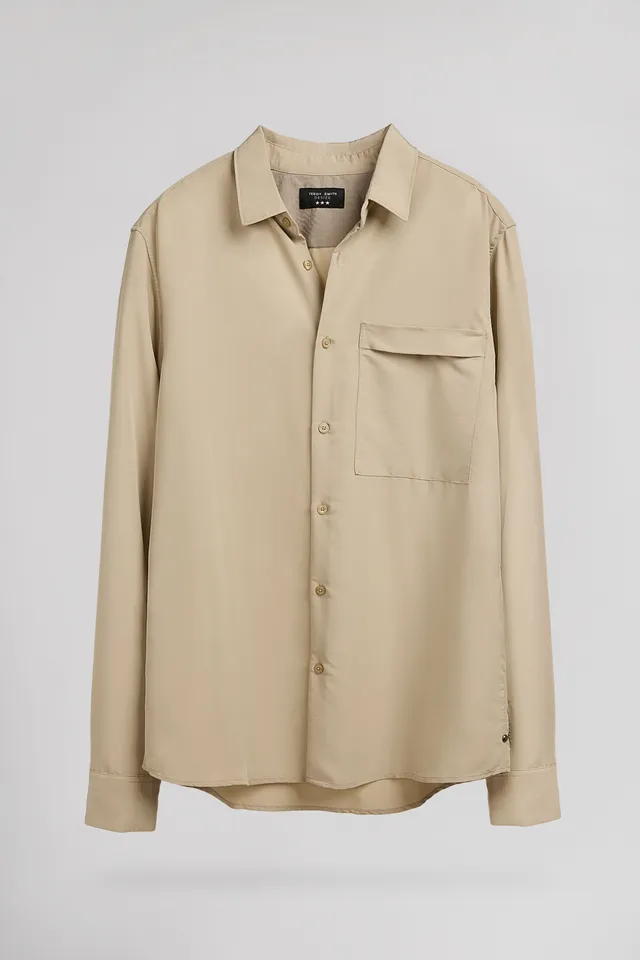 Teddy Smith C-Willfried chemise homme beige col français