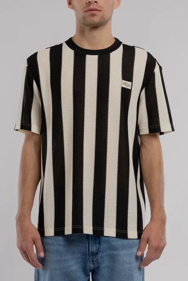 Teddy Smith T-Lanz MC t-shirt ample crème rayé