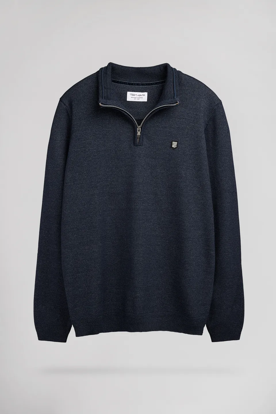 Teddy Smith P-Marty 2 pull col zippe total navy chine