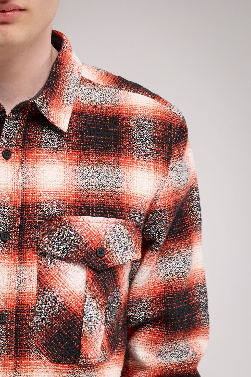 Teddy Smith C-Peak ML chemise carreaux orange