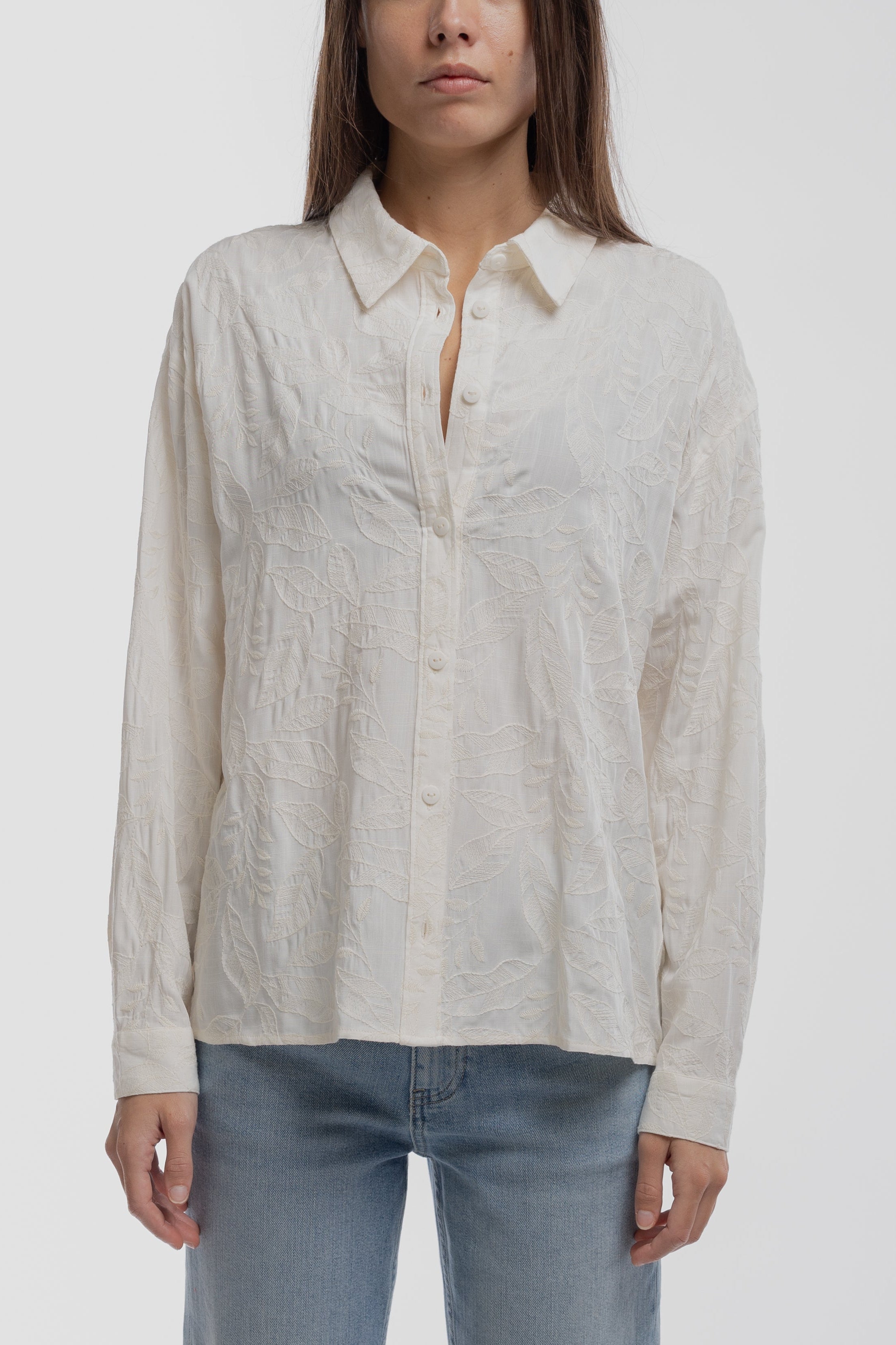 Teddy Smith C-ELINE chemise blanche broderie