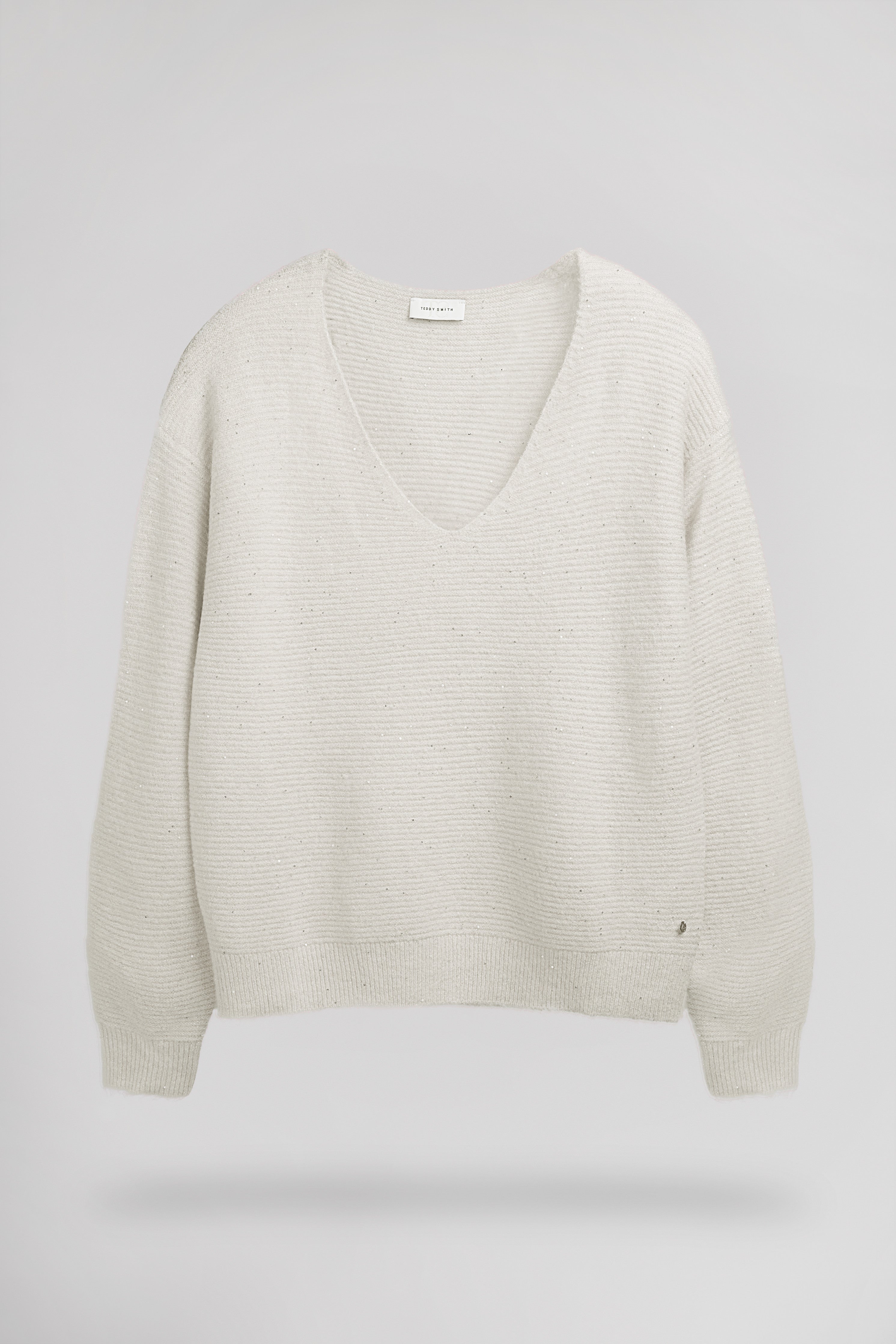 Teddy Smith P-Rachel pull col V Middle White taille XS