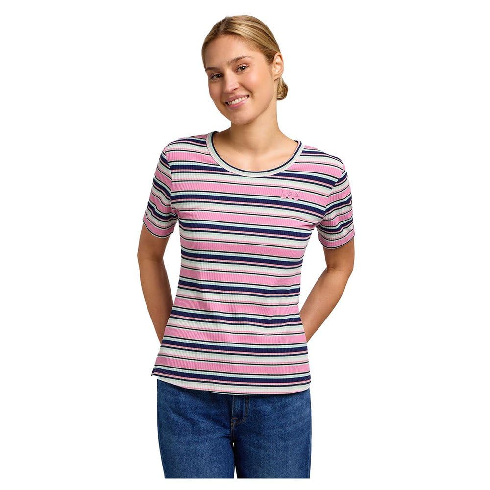 Lee t-shirt femme manches coudes coton Sugar Lilas