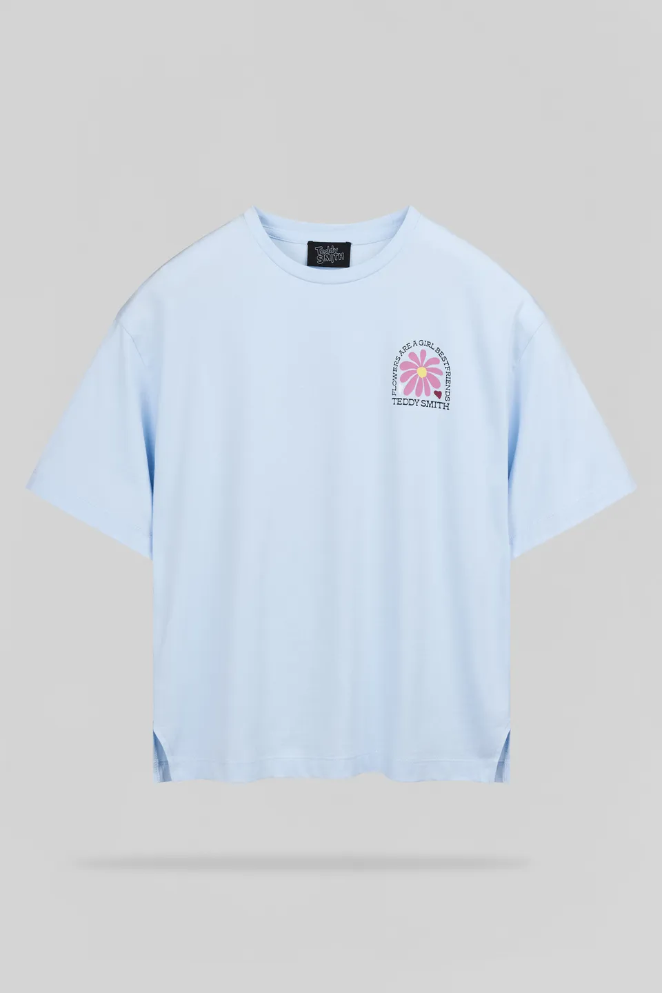 Teddy Smith T-Flowa MC t-shirt bleu clair floral femme ample