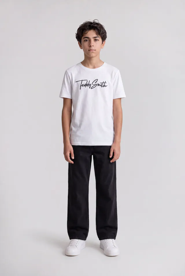 Teddy Smith T-Evan t-shirt garçon blanc coton