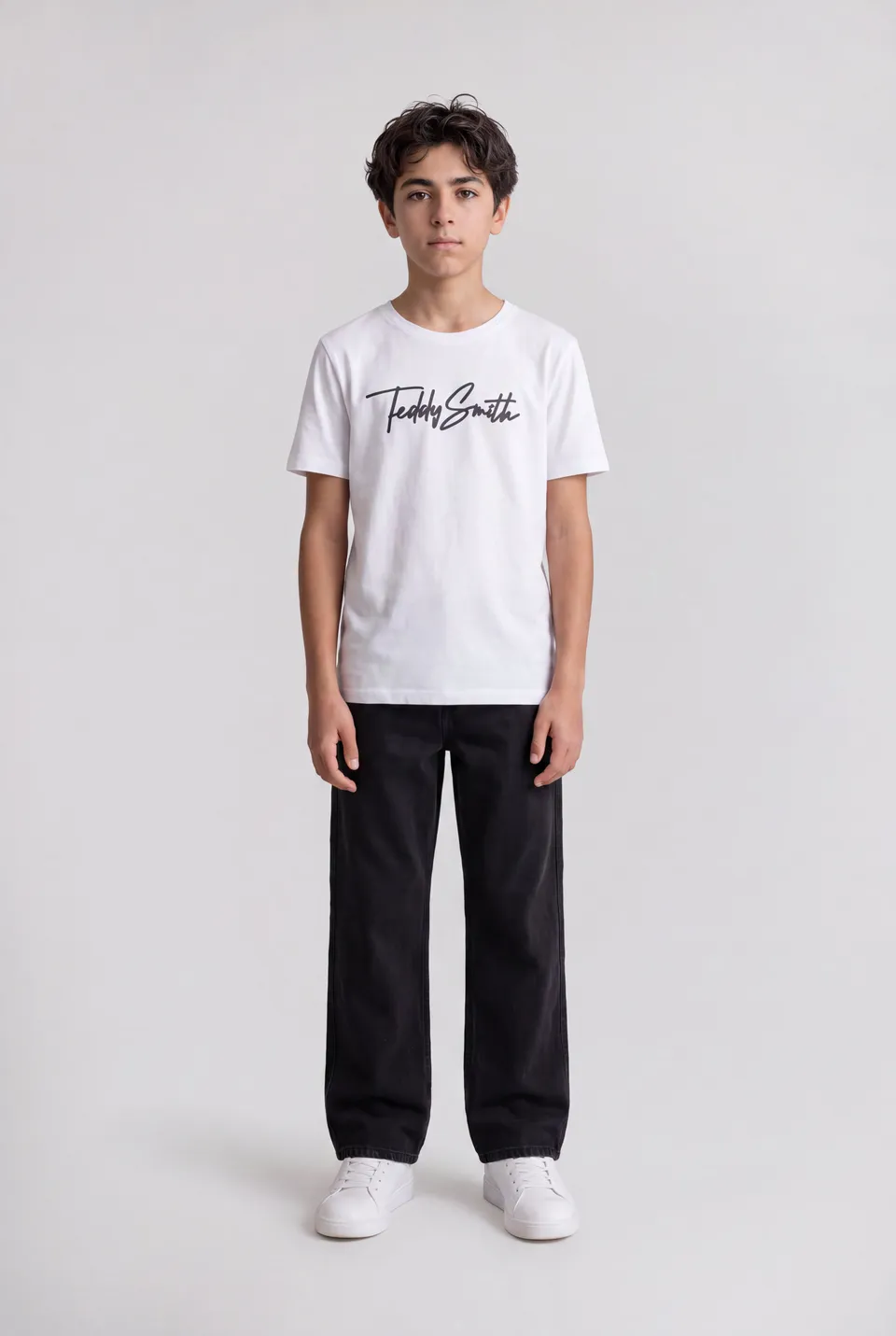 Teddy Smith T-Evan t-shirt garçon blanc coton