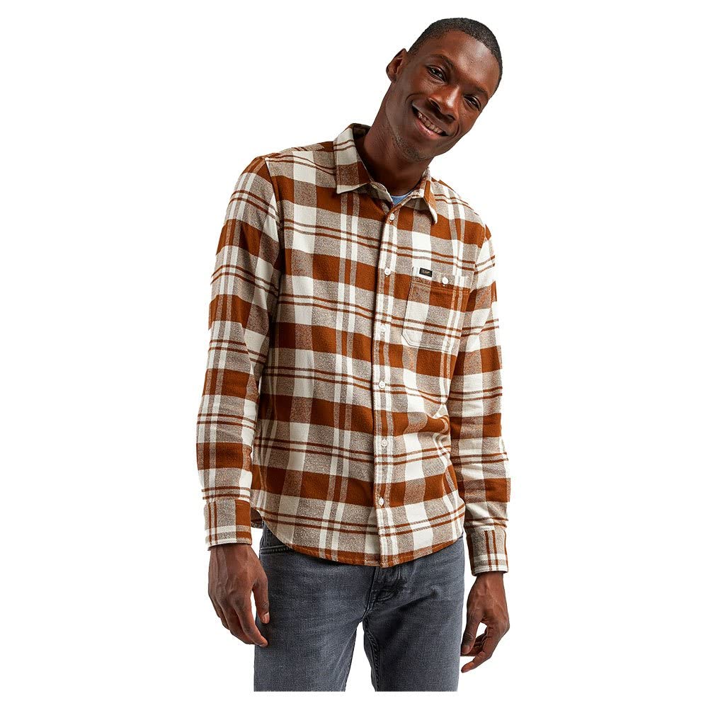 Lee Leesure t-shirt homme Light Umber coton