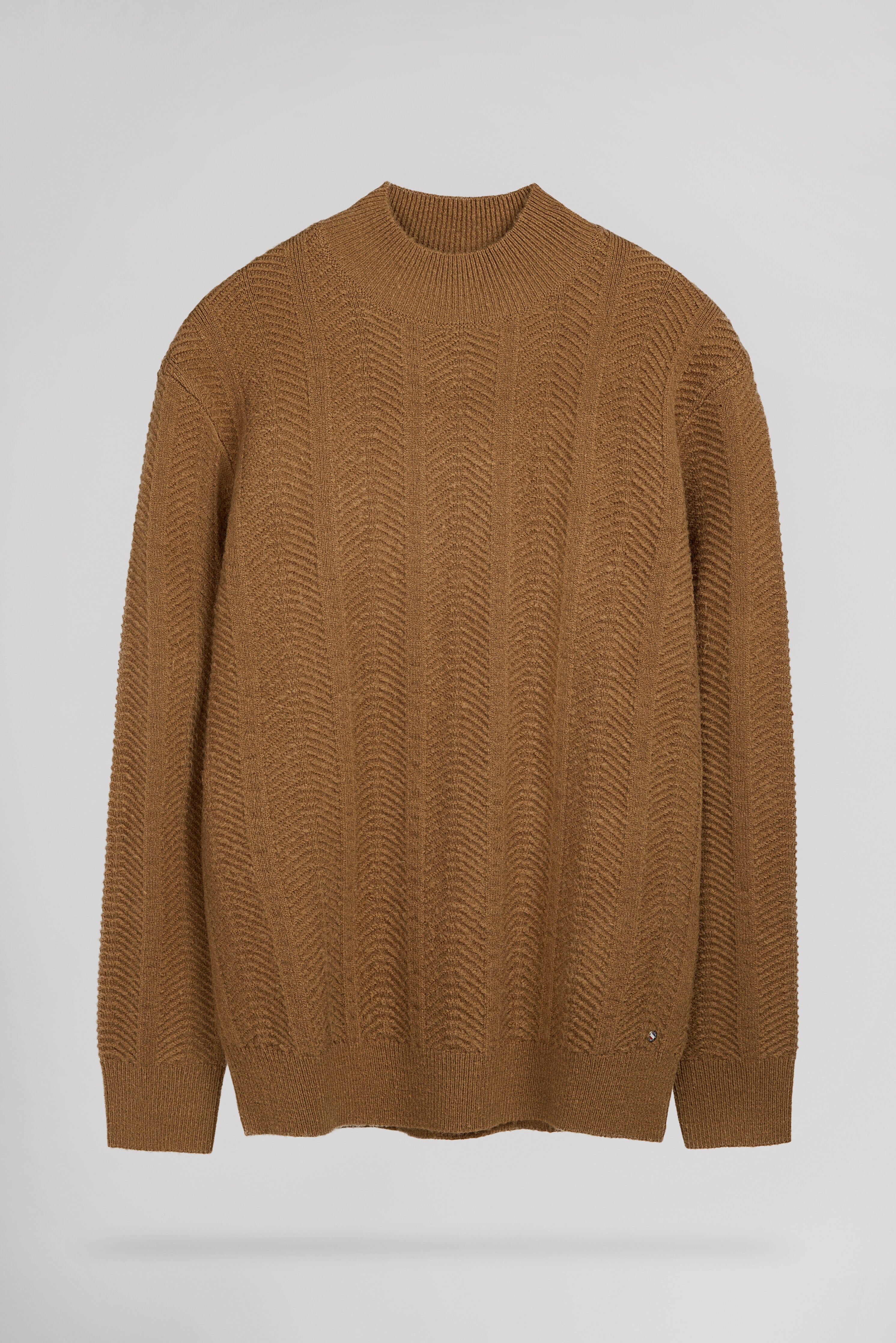 Teddy Smith P-Bacary pull col montant noisette maille