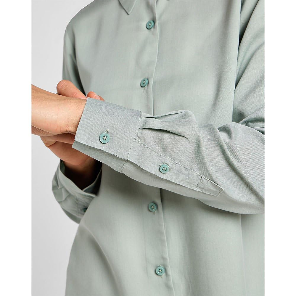 Lee Pocketless Shirt t-shirt femme vert Pond coton