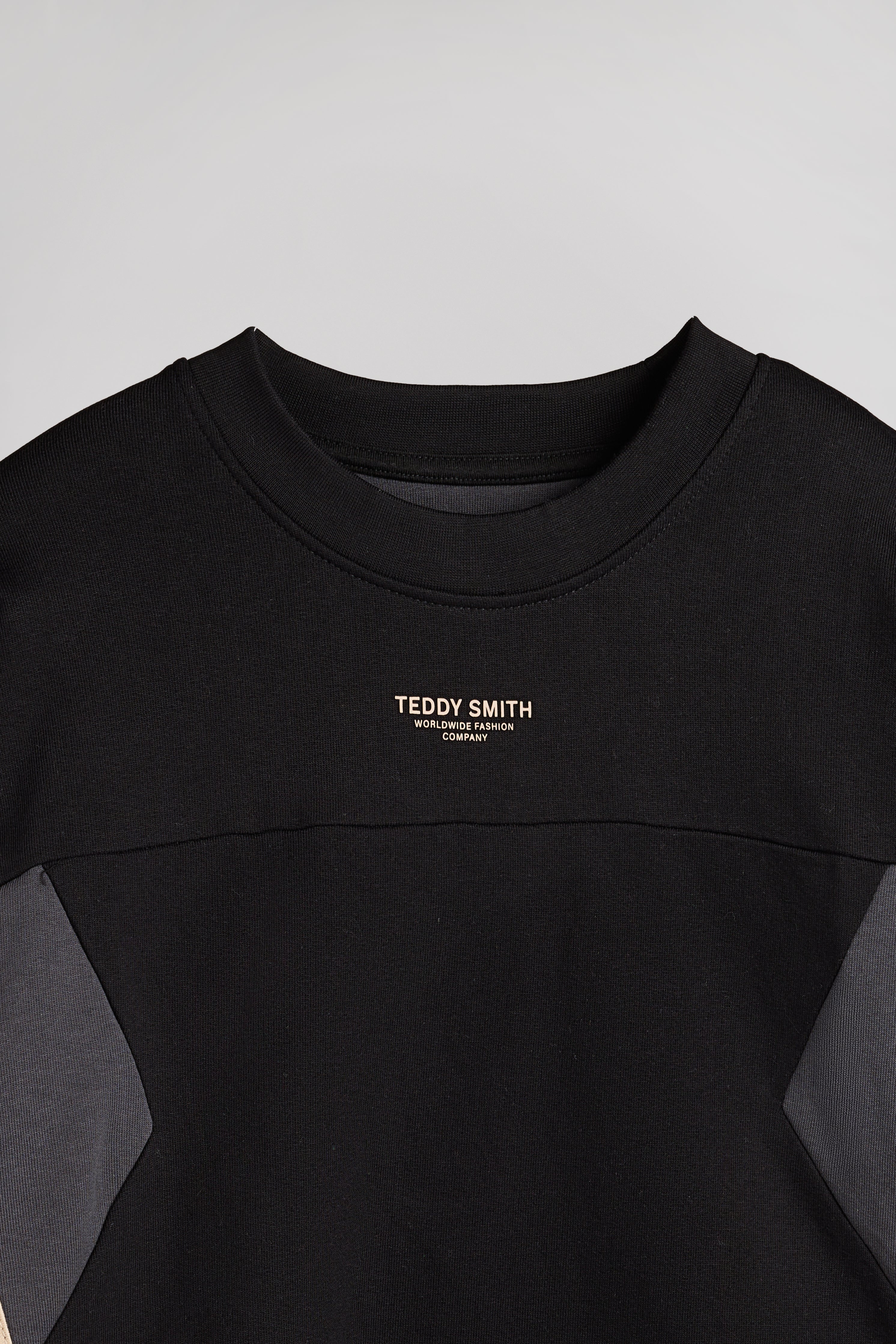 Teddy Smith S-Crimson RC sweat noir loose homme