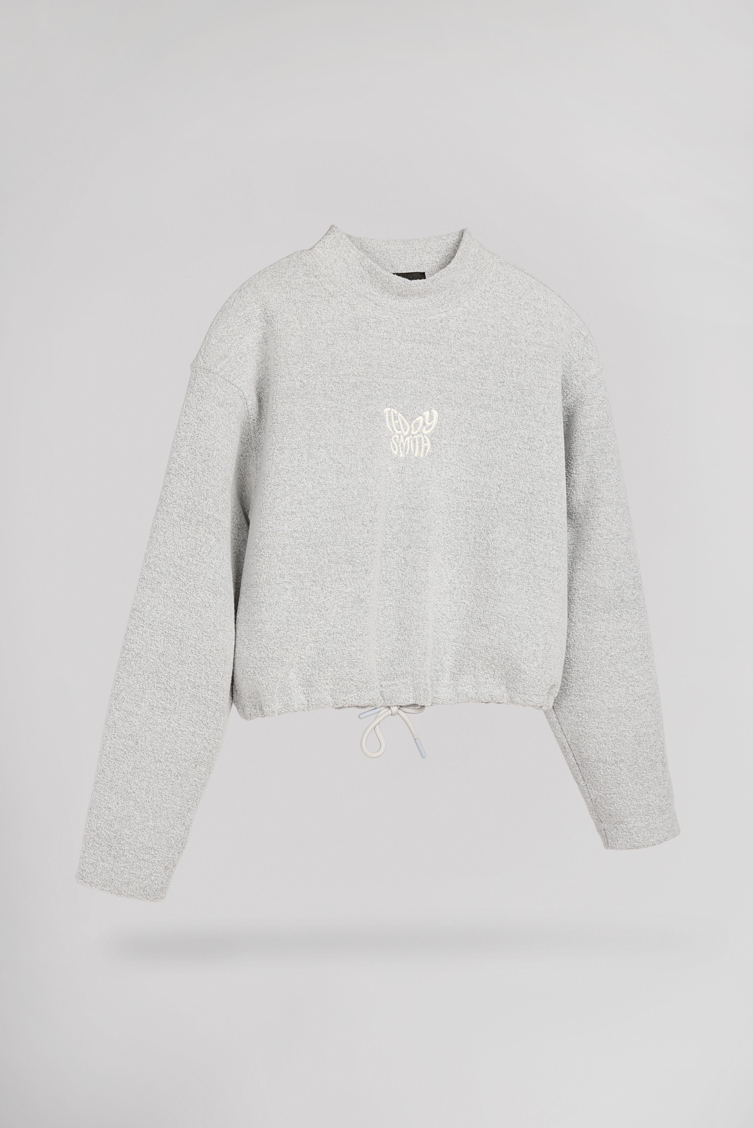 Teddy Smith S-Ody JR sweat court gris chiné fille