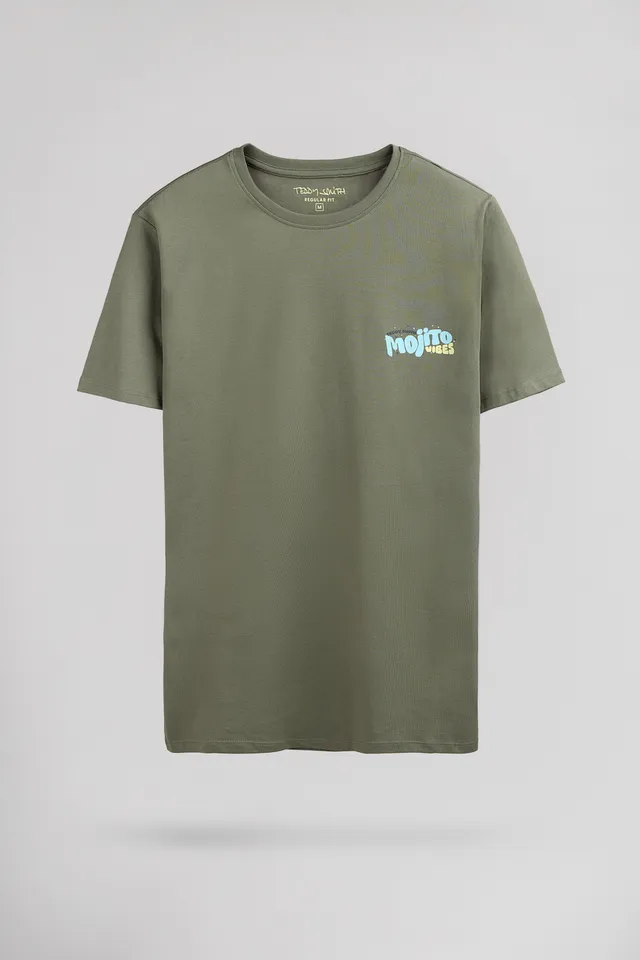 Teddy Smith T-Mojito MC t-shirt kaki military imprimé