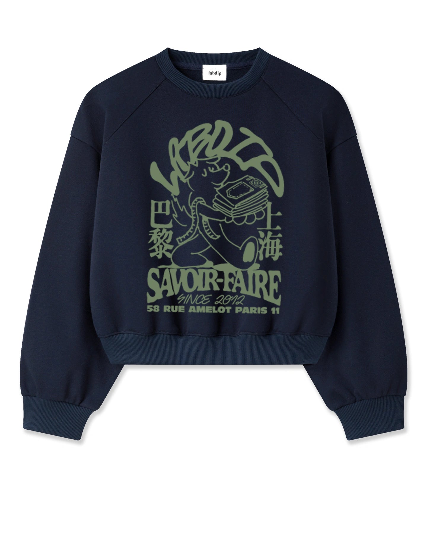 Labdip College sweat court navy artwork crop