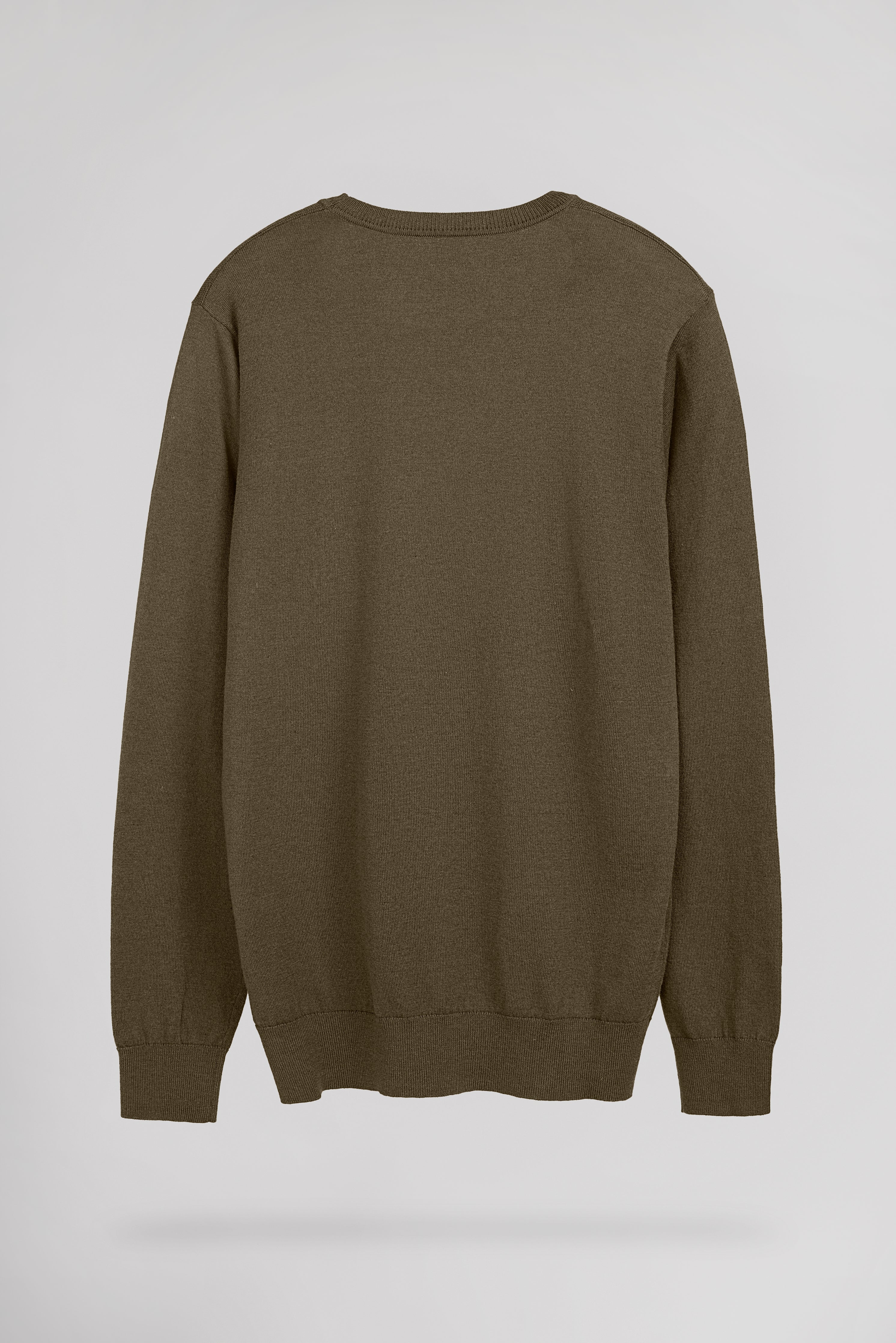 Teddy Smith P-Martino pull col rond kaki homme ajusté