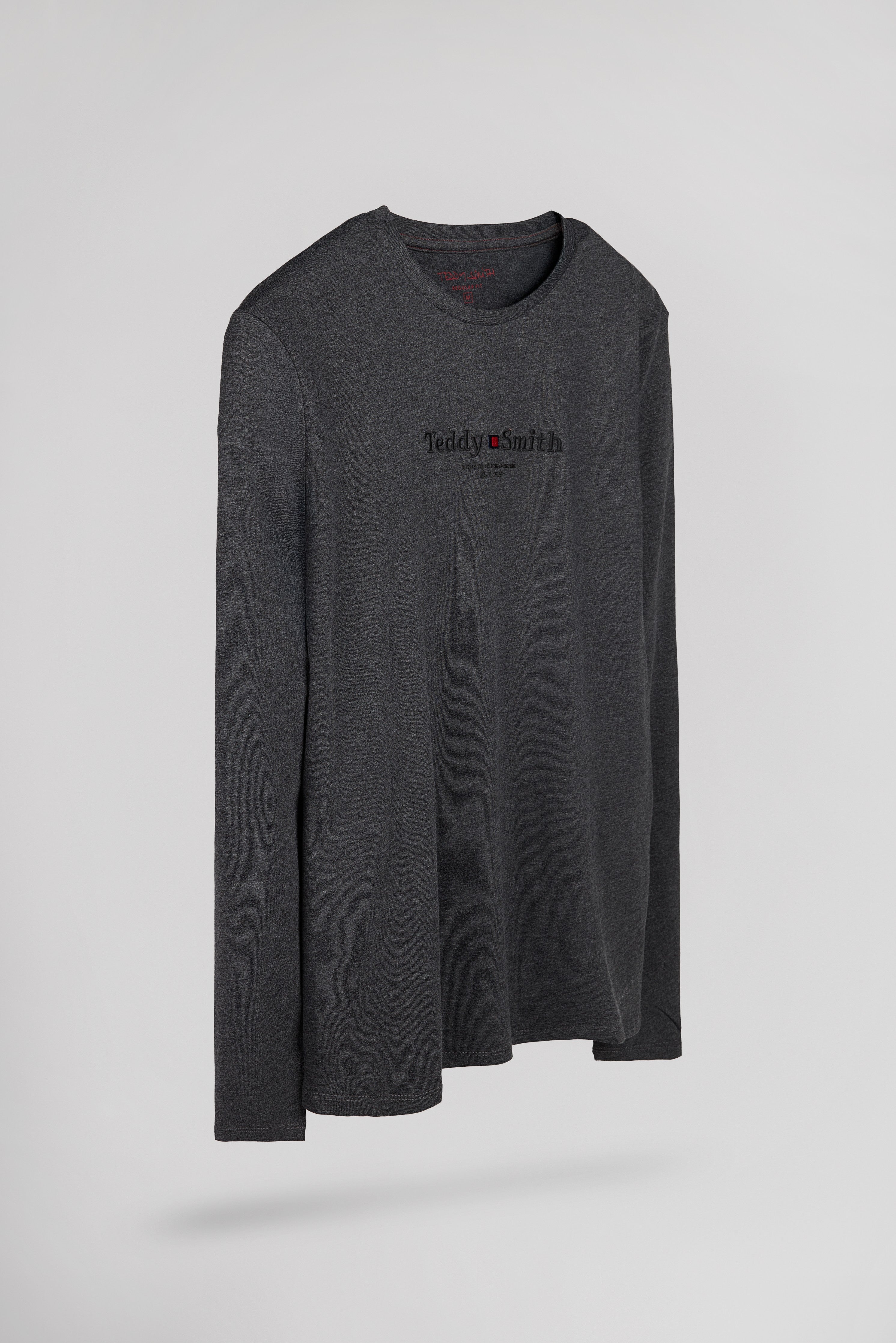 Teddy Smith T-Jim ML Melange Black t-shirt manches longues