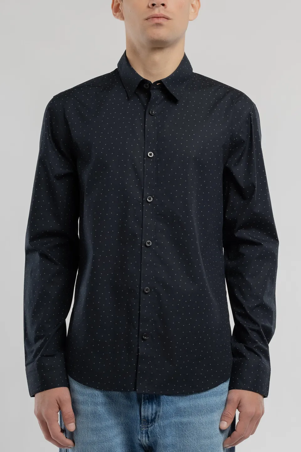 Teddy Smith Carton ML chemise bleu marine pur coton