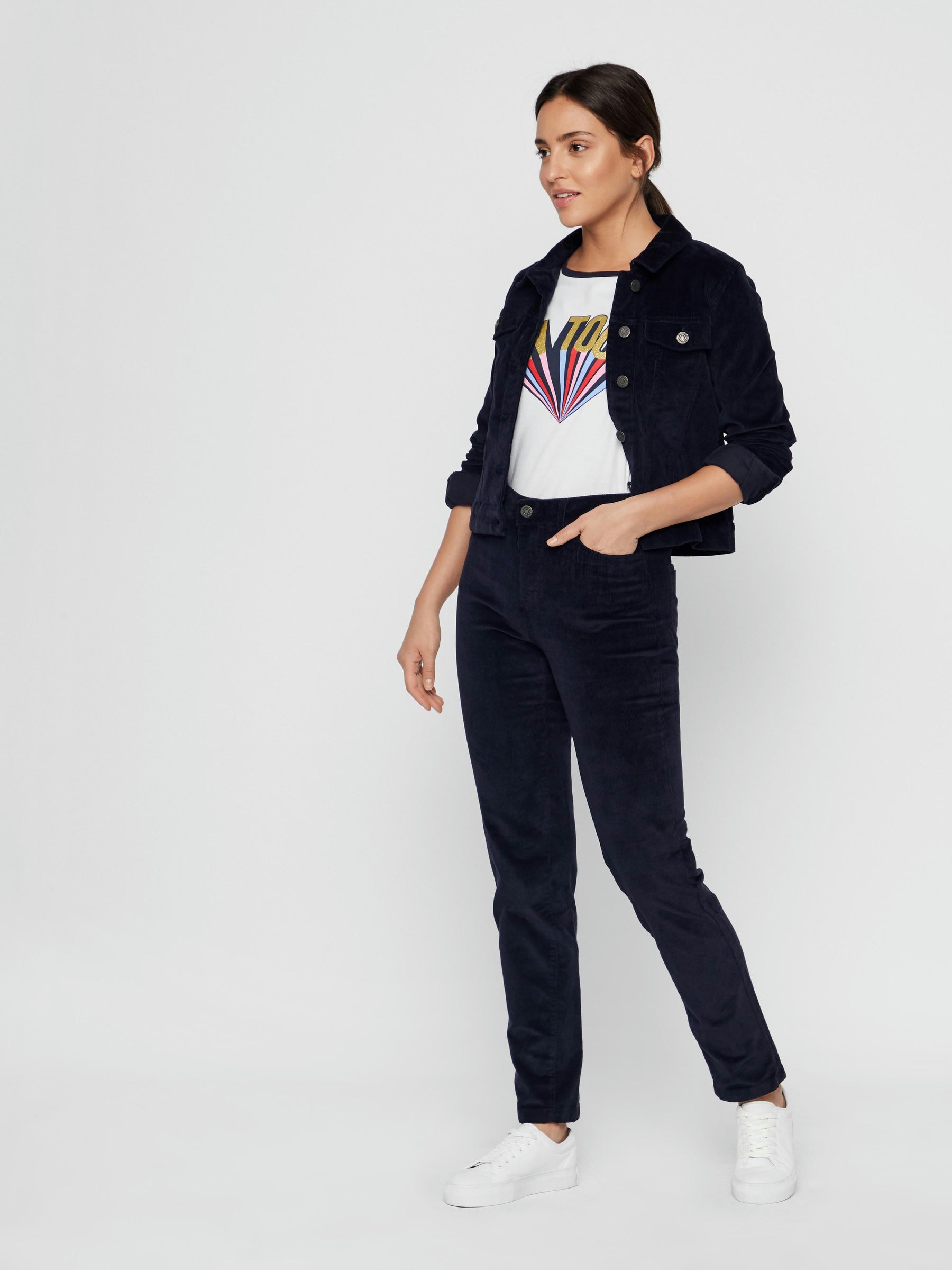Noisy May veste velours femme slim stretch