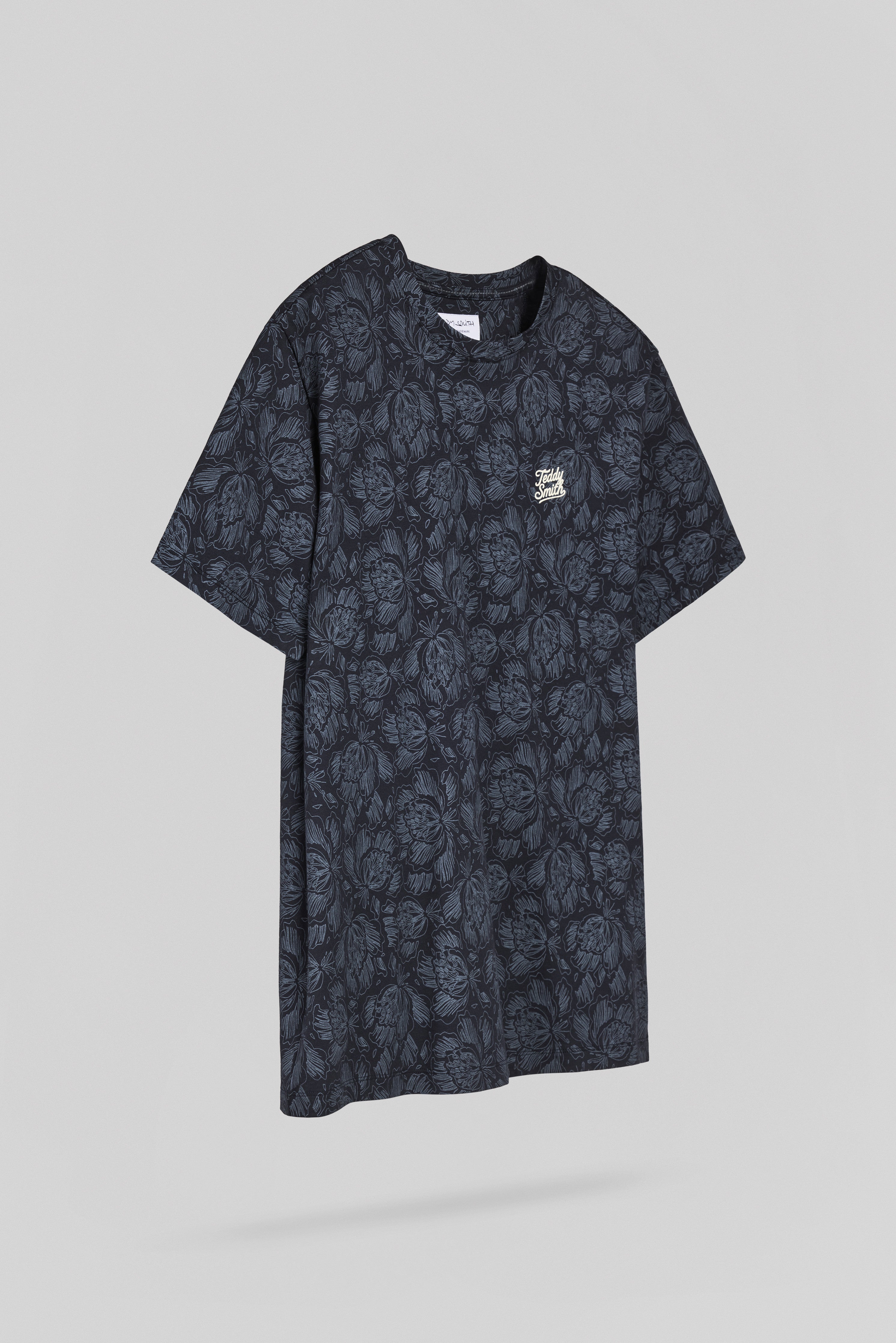Teddy Smith T-Areski MC t-shirt Dark Navy floral coton