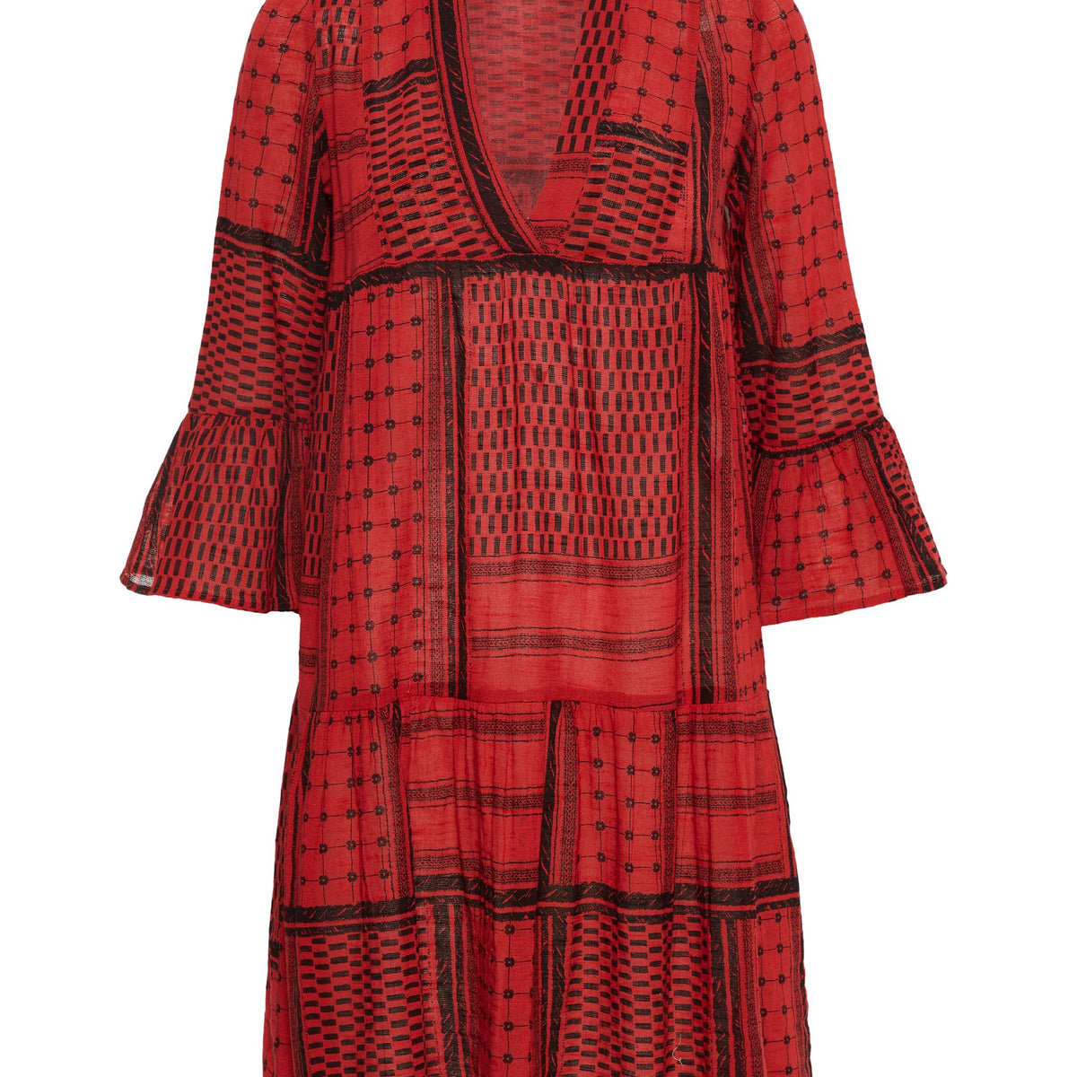 Noisy May robe courte imprimée col V à volants