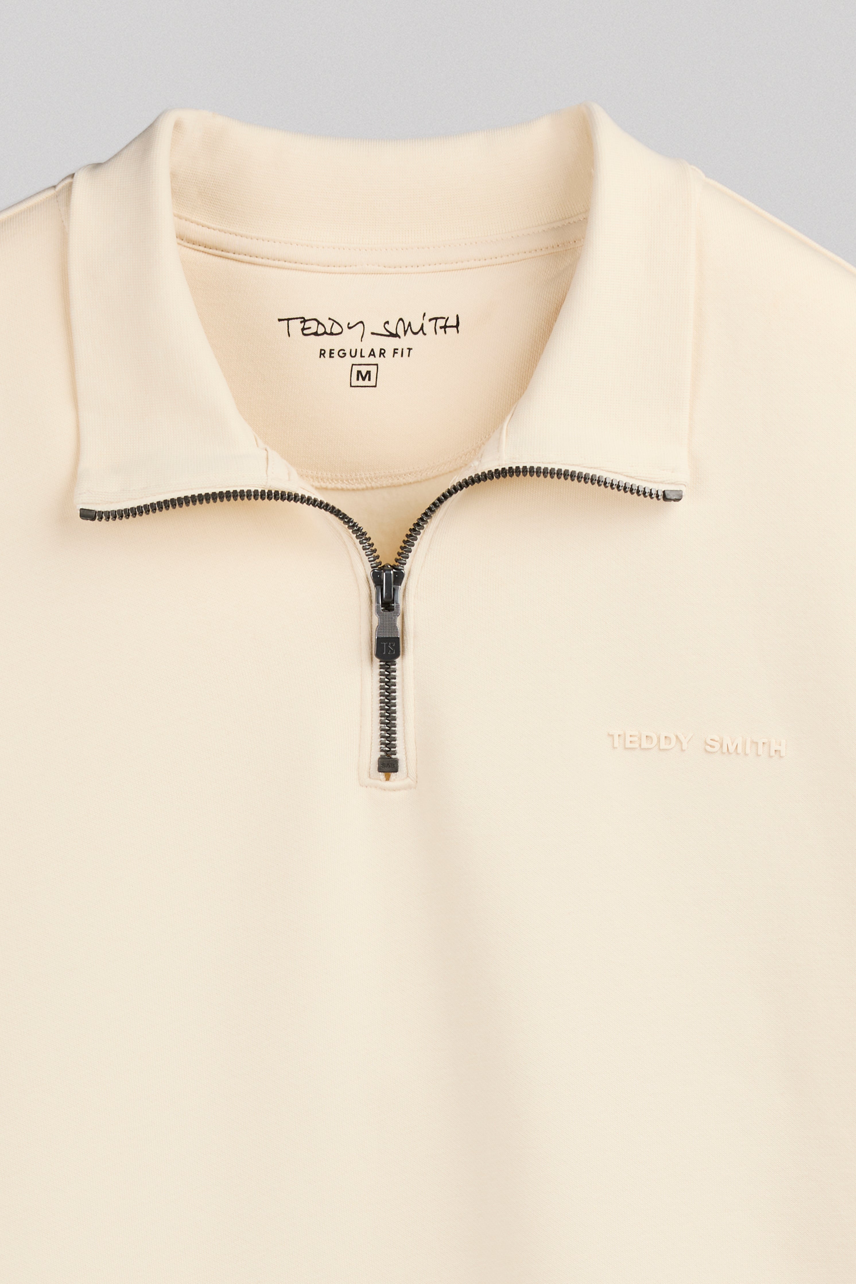 Teddy Smith S-Loan Naturel sweat col camionneur homme