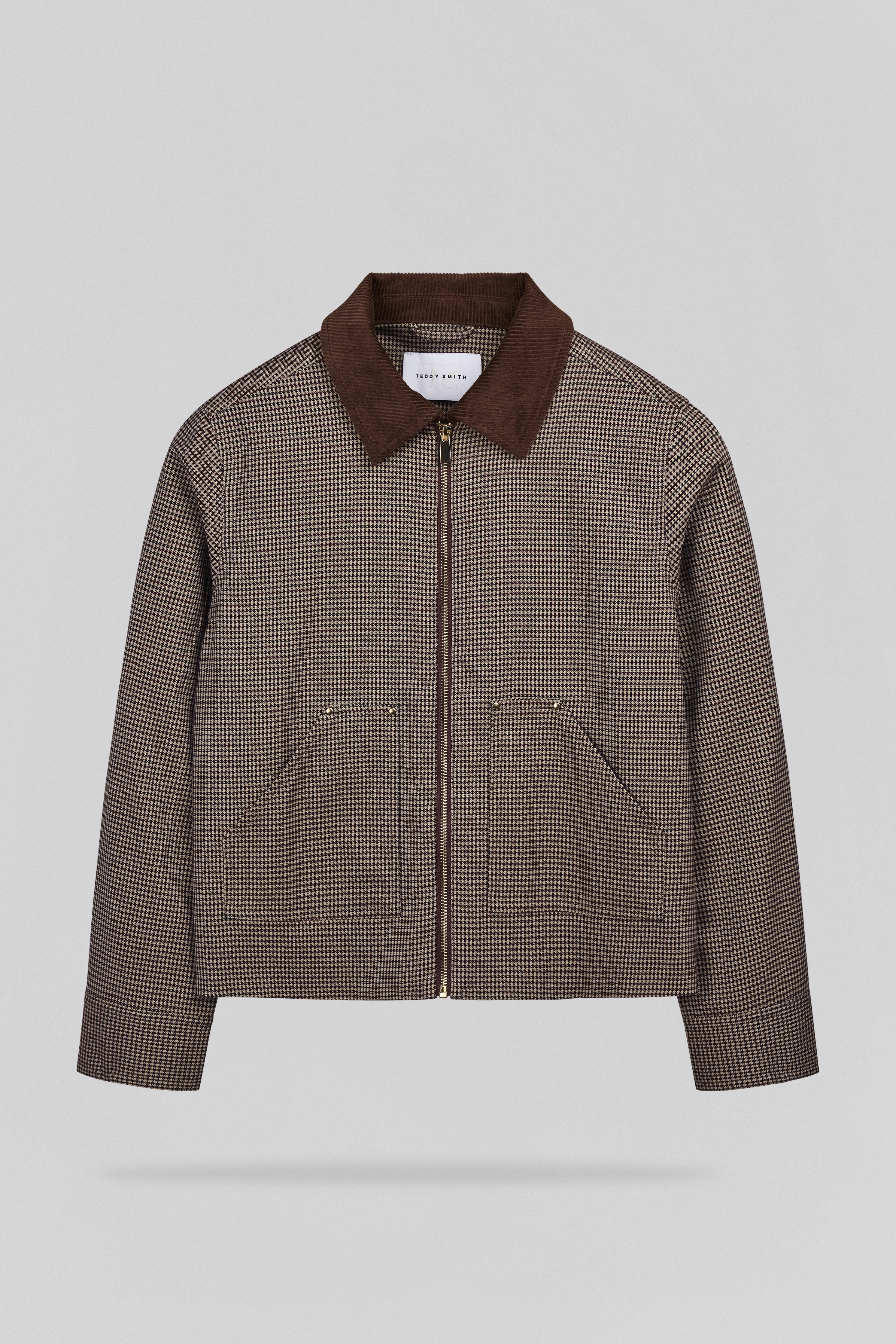 Teddy Smith B-Karo Wolf Blouson femme beige velours