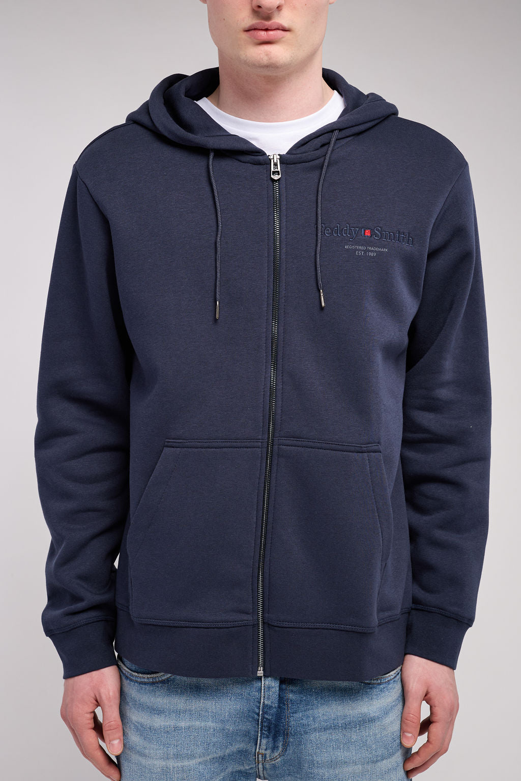 Teddy Smith Giclass Jim HZ gilet sweat capuche navy molleton