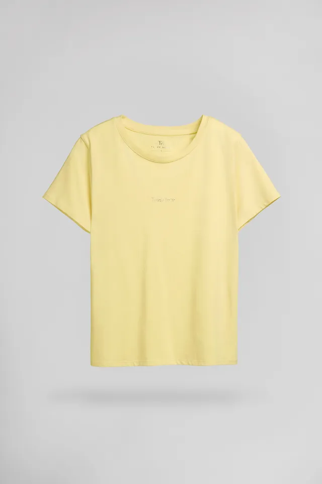 Teddy Smith T-Ribelle MC t-shirt jaune citron femme