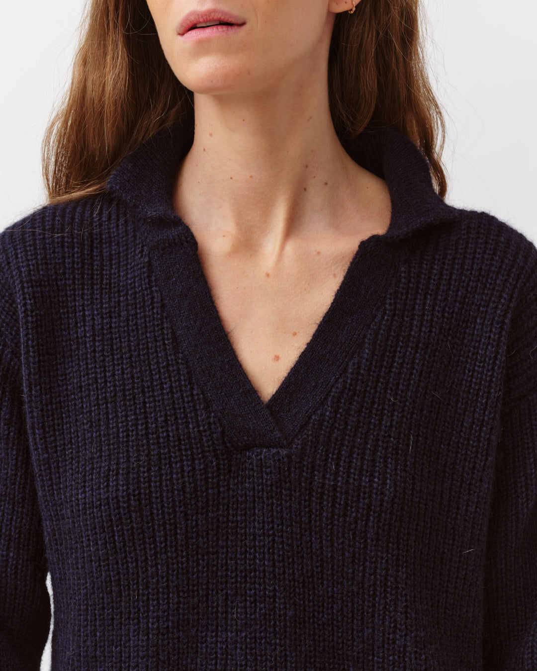 DIEGA Palpo pull marine maille texturée