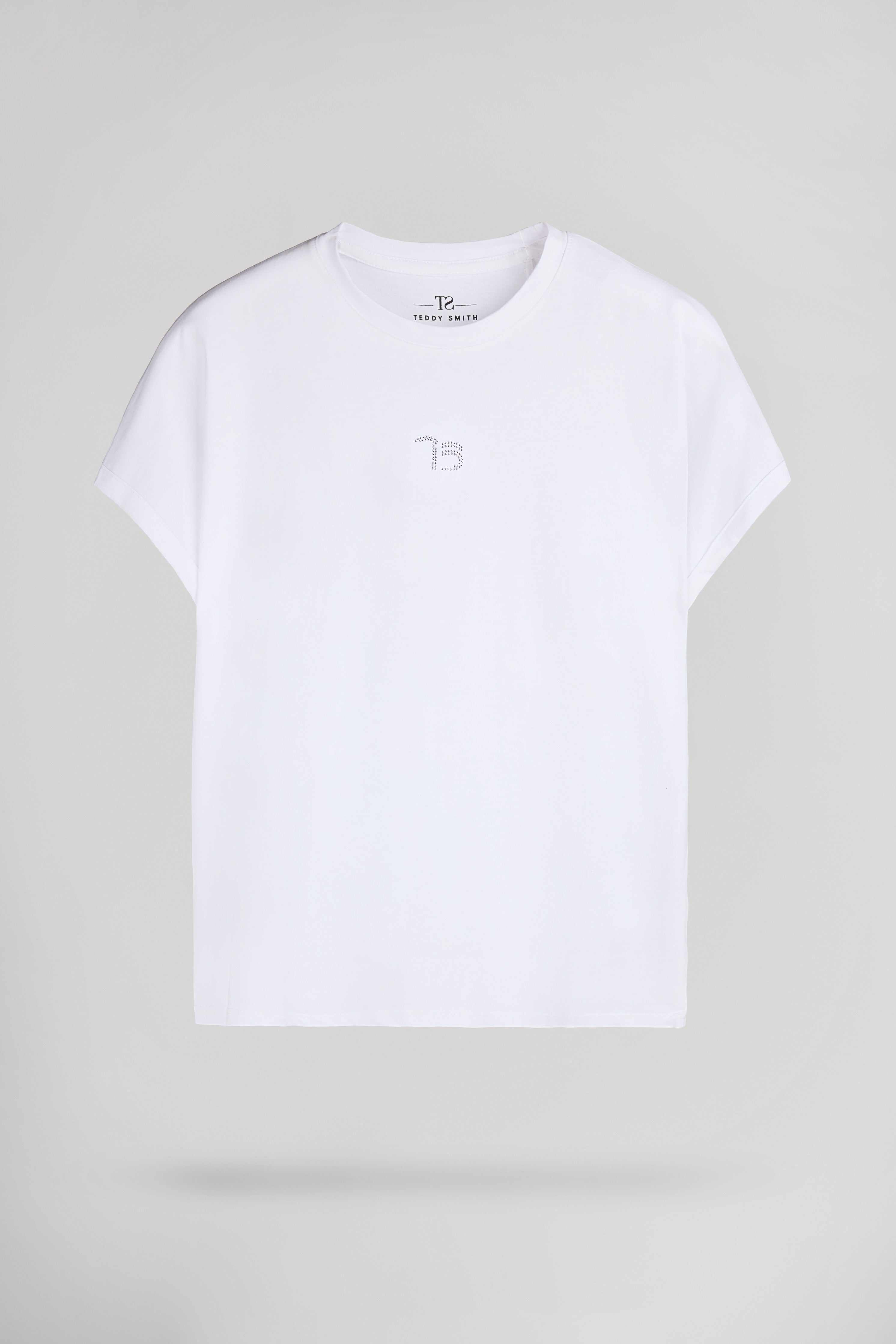 Teddy Smith T-Diana T-shirt femme blanc coton uni