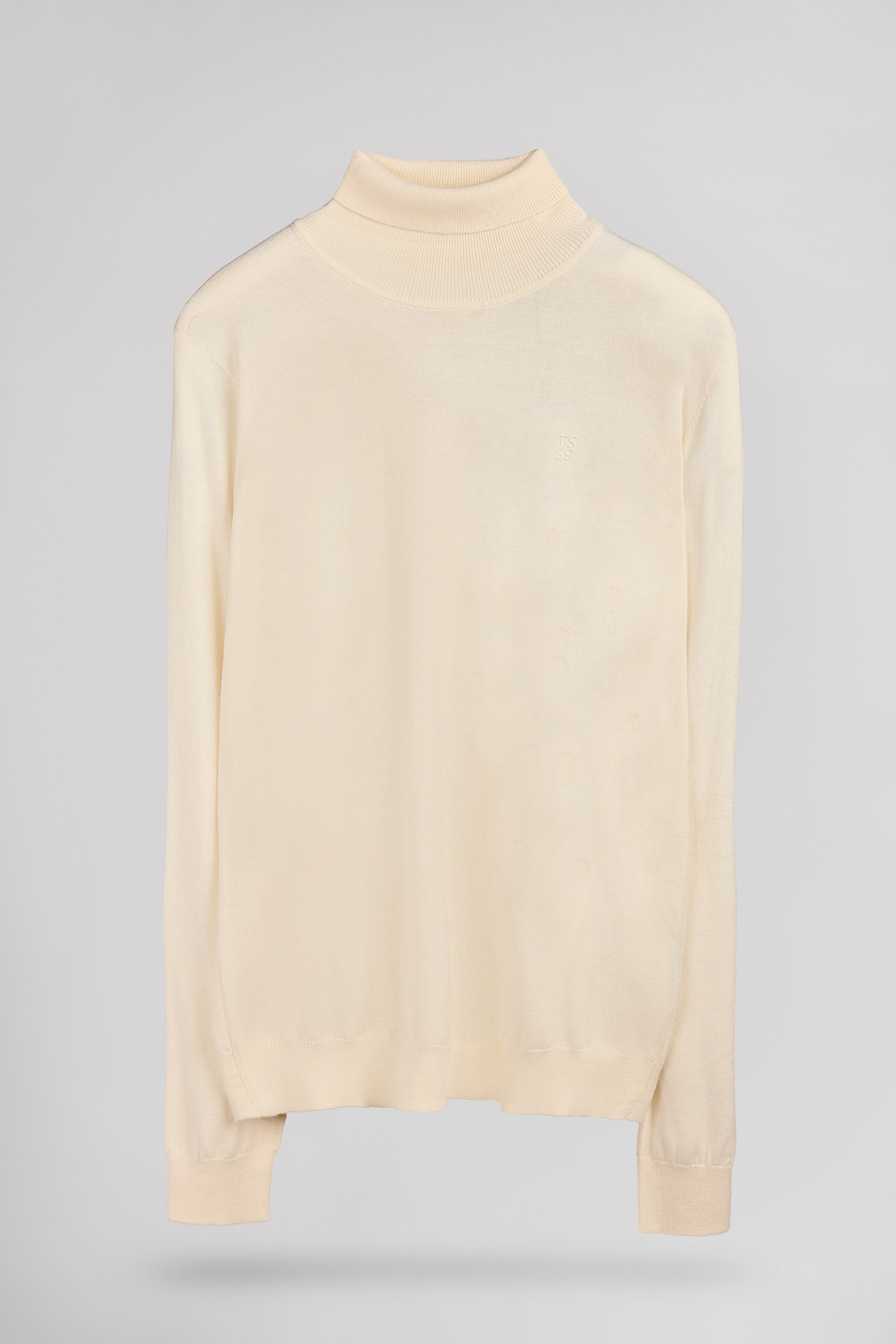 Teddy Smith P-Marcellus pull col roulé crème ajusté