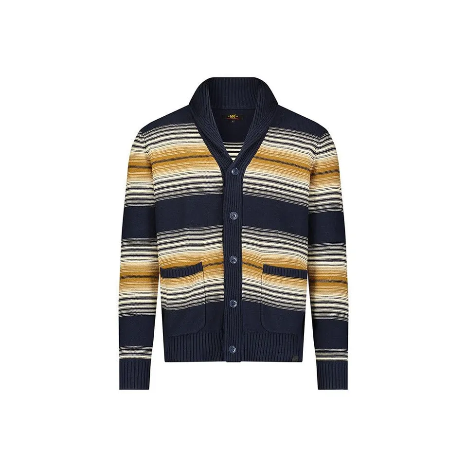 Lee Frontier Cardigan pull homme bleu marine M coupe regular
